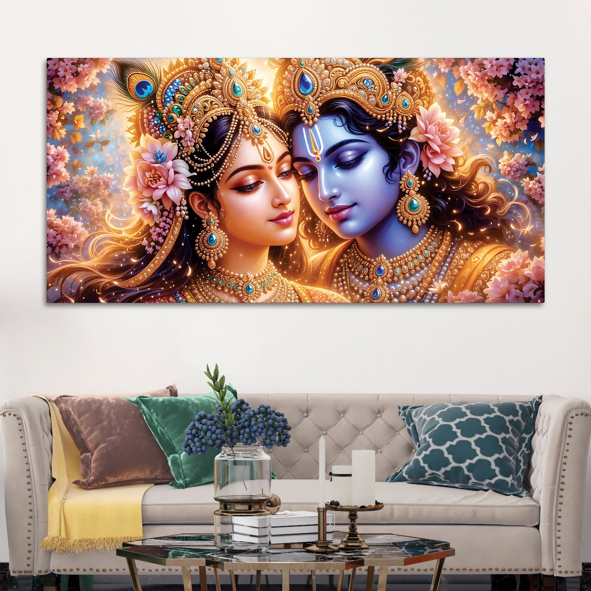 Shree Radha Krishna Premium Canvas Wall Painting