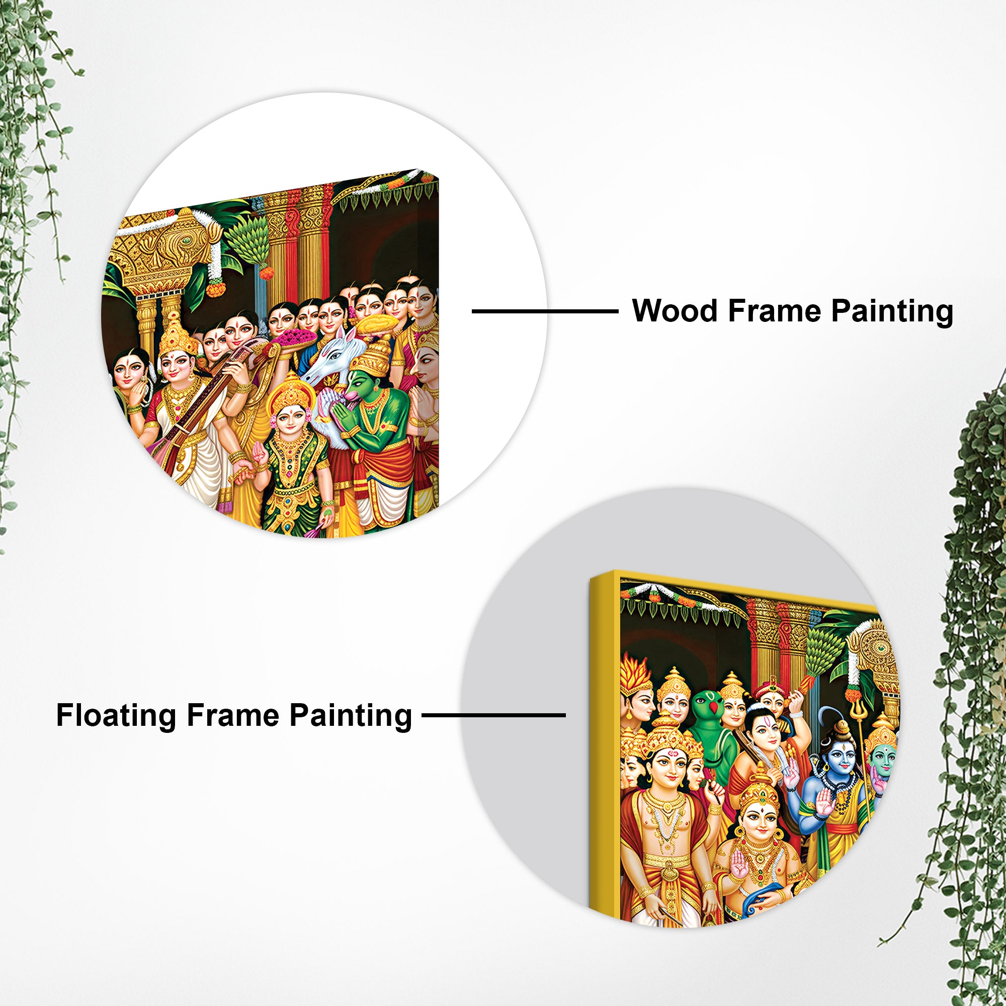 Shree Ram Sita Vivah Religious Canvas Wall Painting