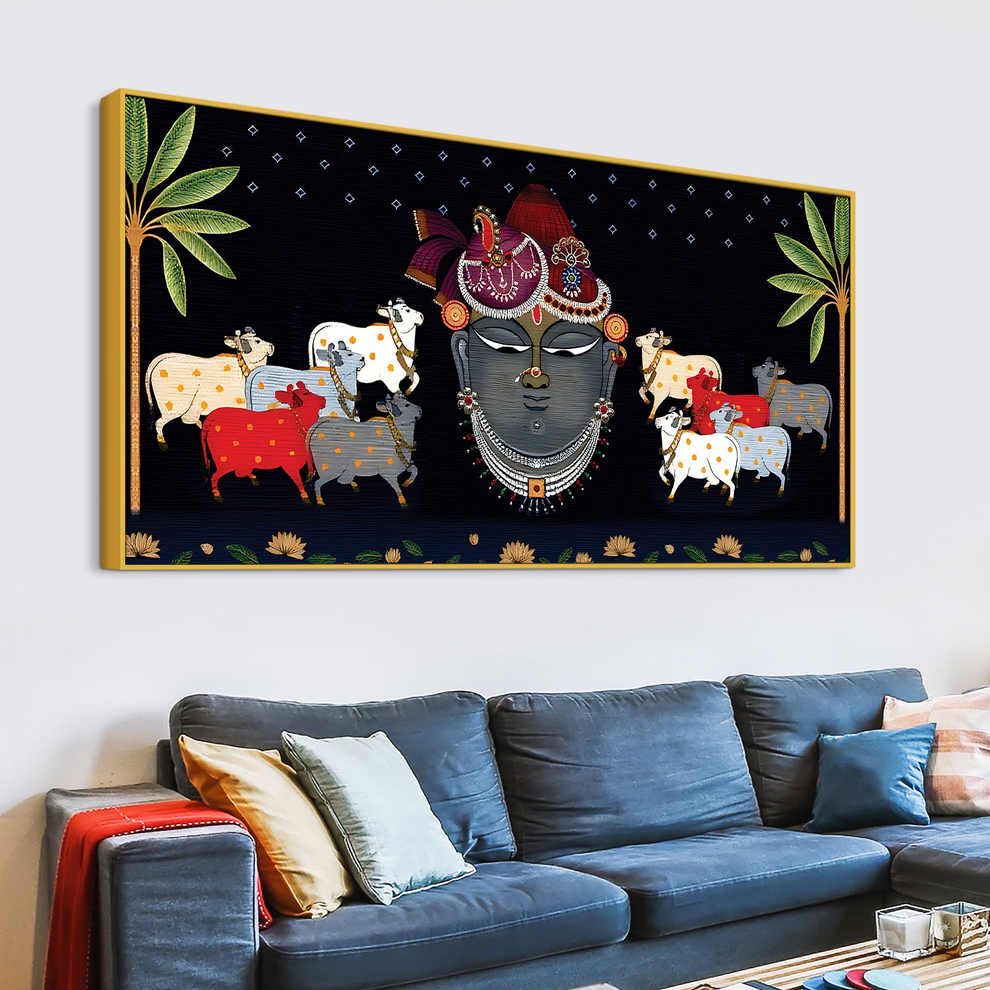 Shrinathji Face Pichwai Art Wall Painting