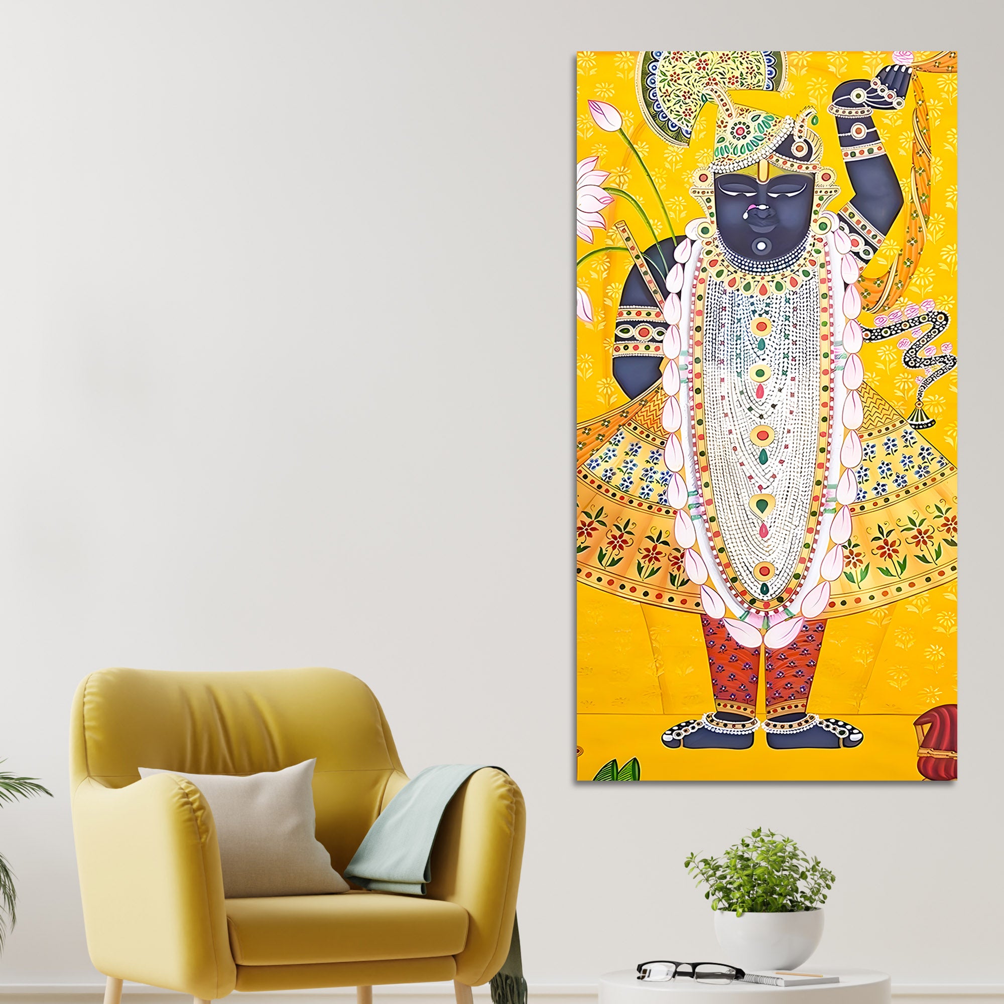Shrinathji Pichwai Canvas Painting | Nathdwara Wall Decor for Living Room