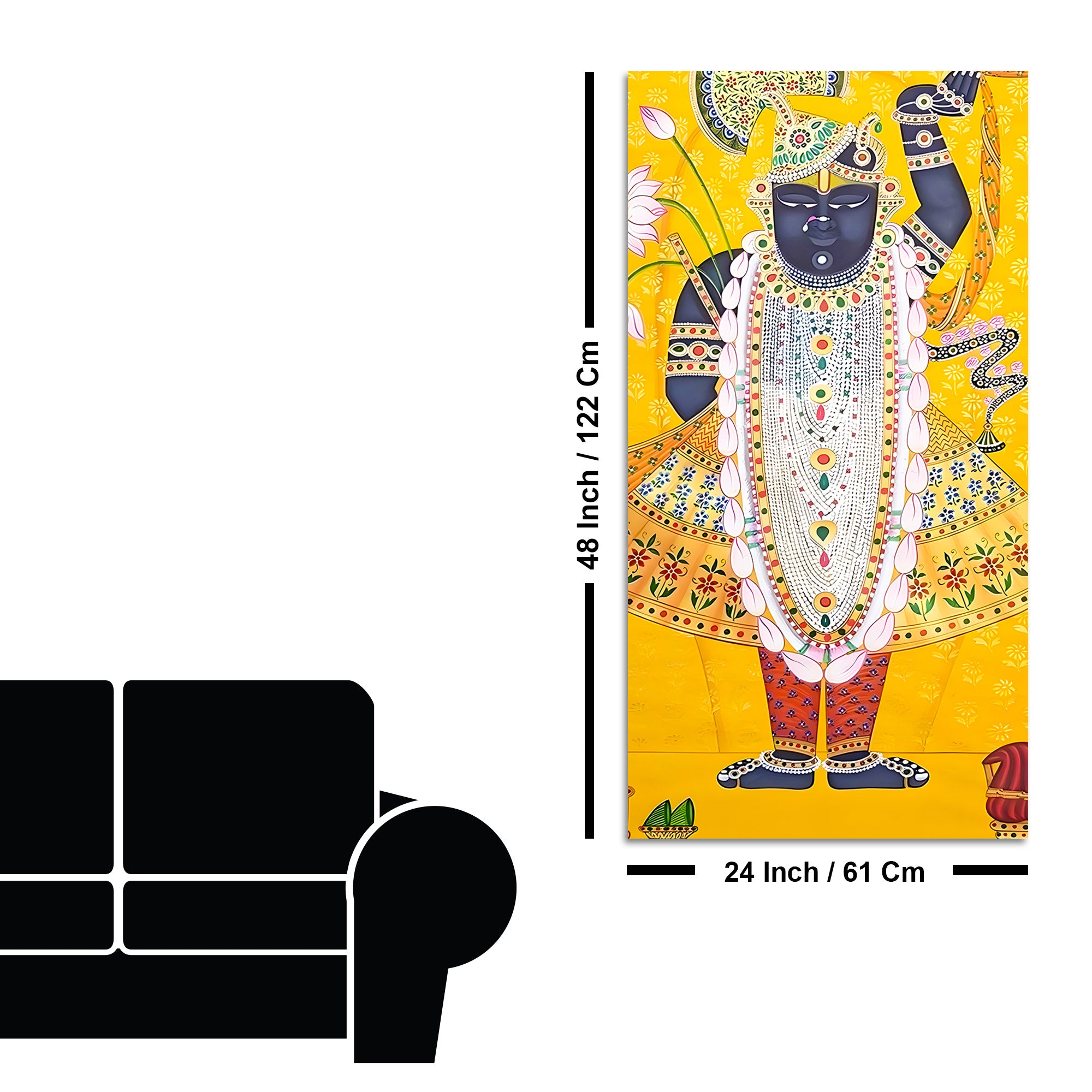 Shrinathji Pichwai Canvas Painting | Nathdwara Wall Decor for Living Room