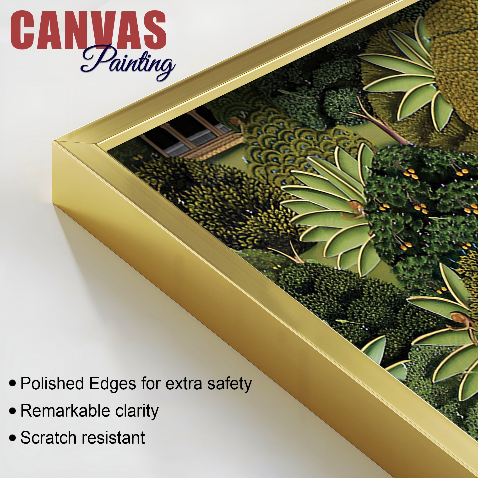 Shrinathji Pichwai Forest Scene Canvas Wall Painting