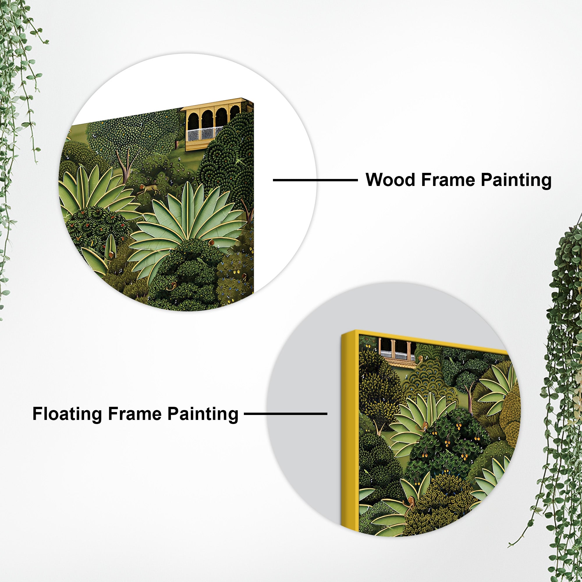 Shrinathji Pichwai Forest Scene Canvas Wall Painting