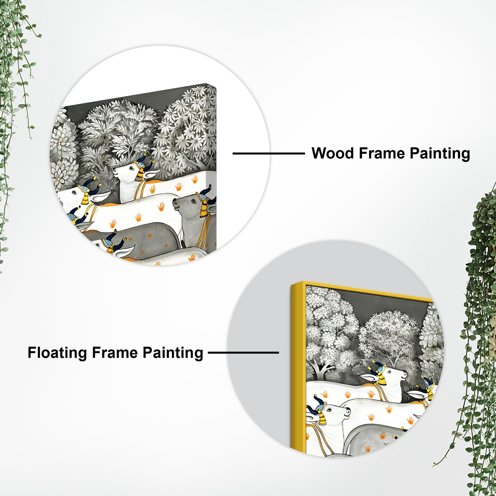 Shrinathji with Cows Traditional Pichwai Painting