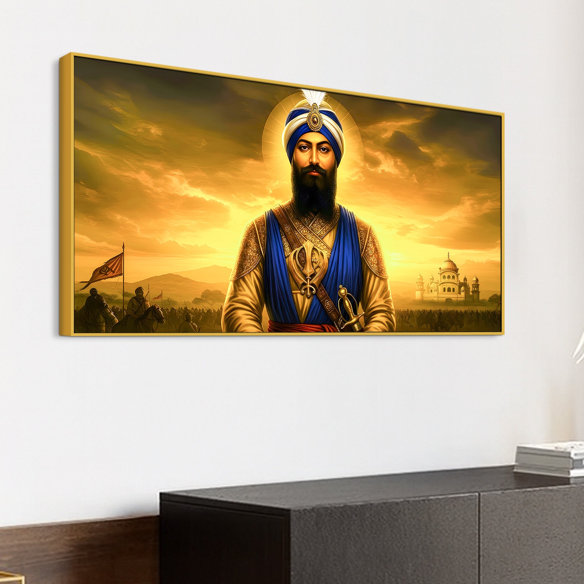 Sikh Guru Ji Decorative Wall Painting for Living Room