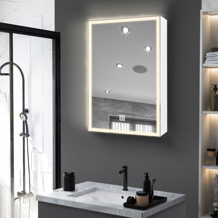 Sleek & Compact Design Lighted Medicine Cabinet Mirror