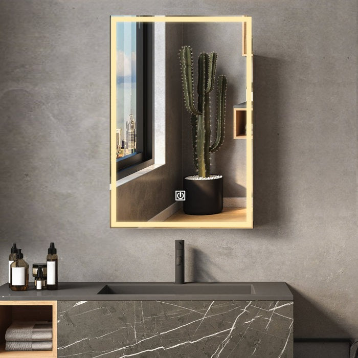 Sleek & Compact Design Lighted Medicine Cabinet Mirror
