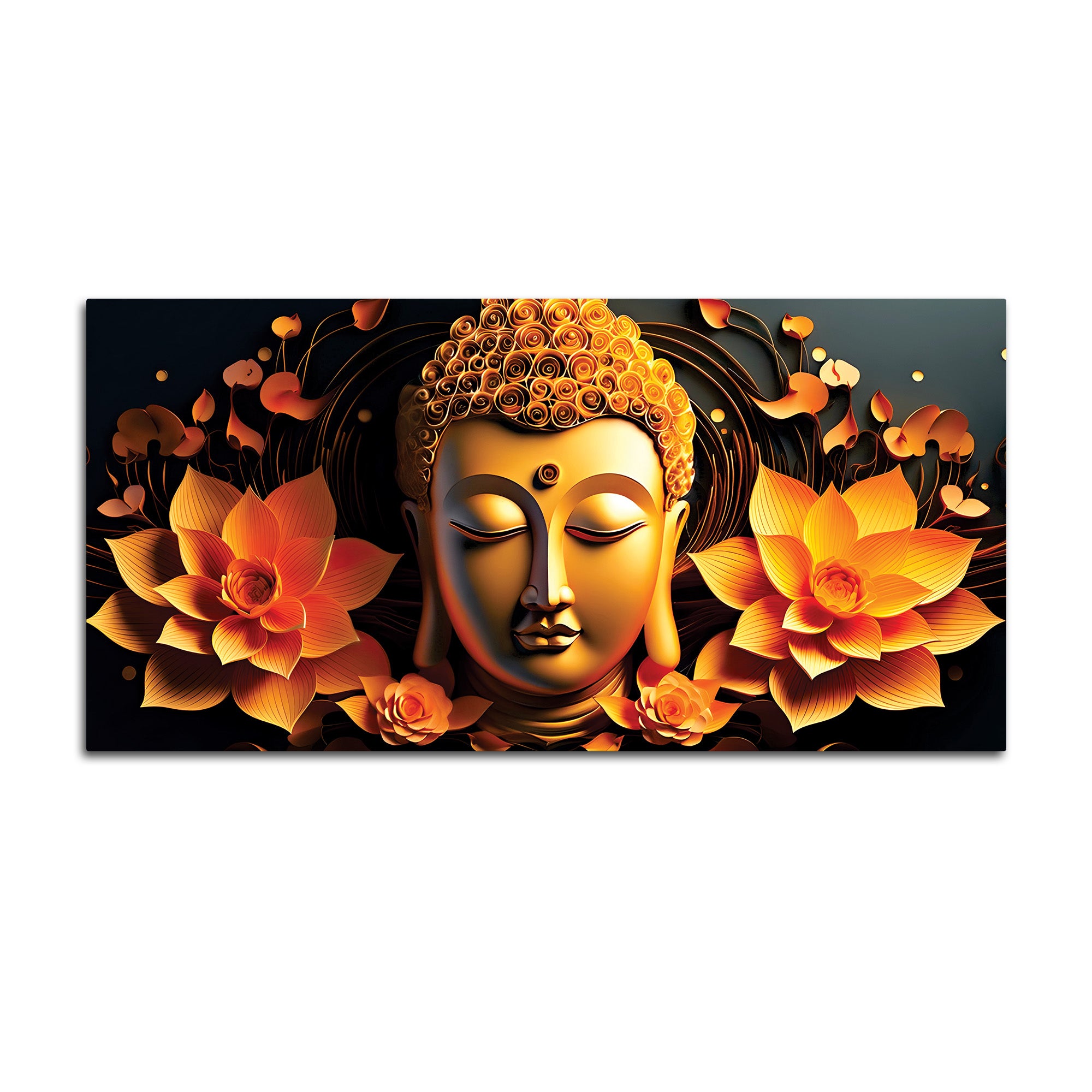 Spiritual Buddha Canvas Painting for Peaceful Interiors