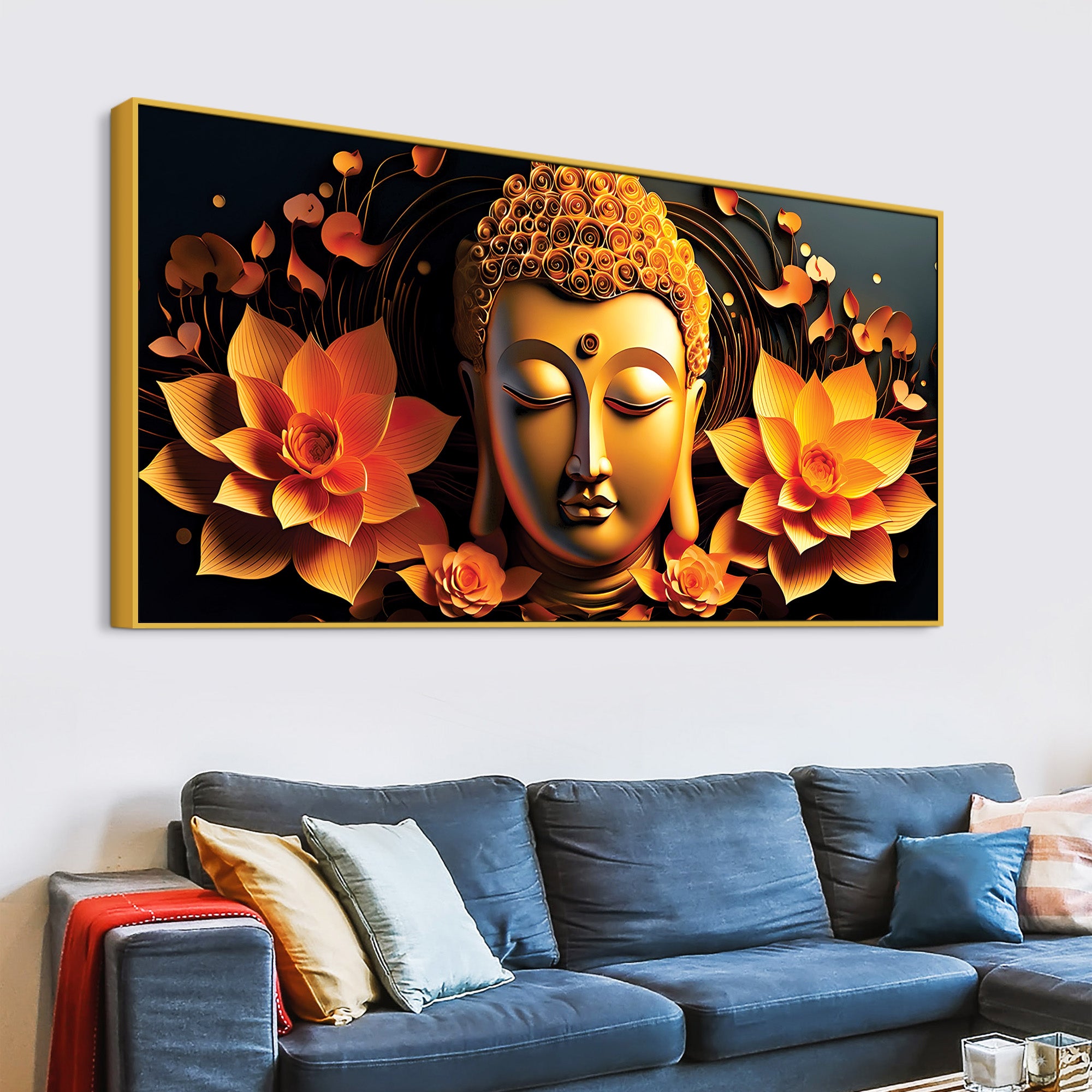 Spiritual Buddha Canvas Painting for Peaceful Interiors