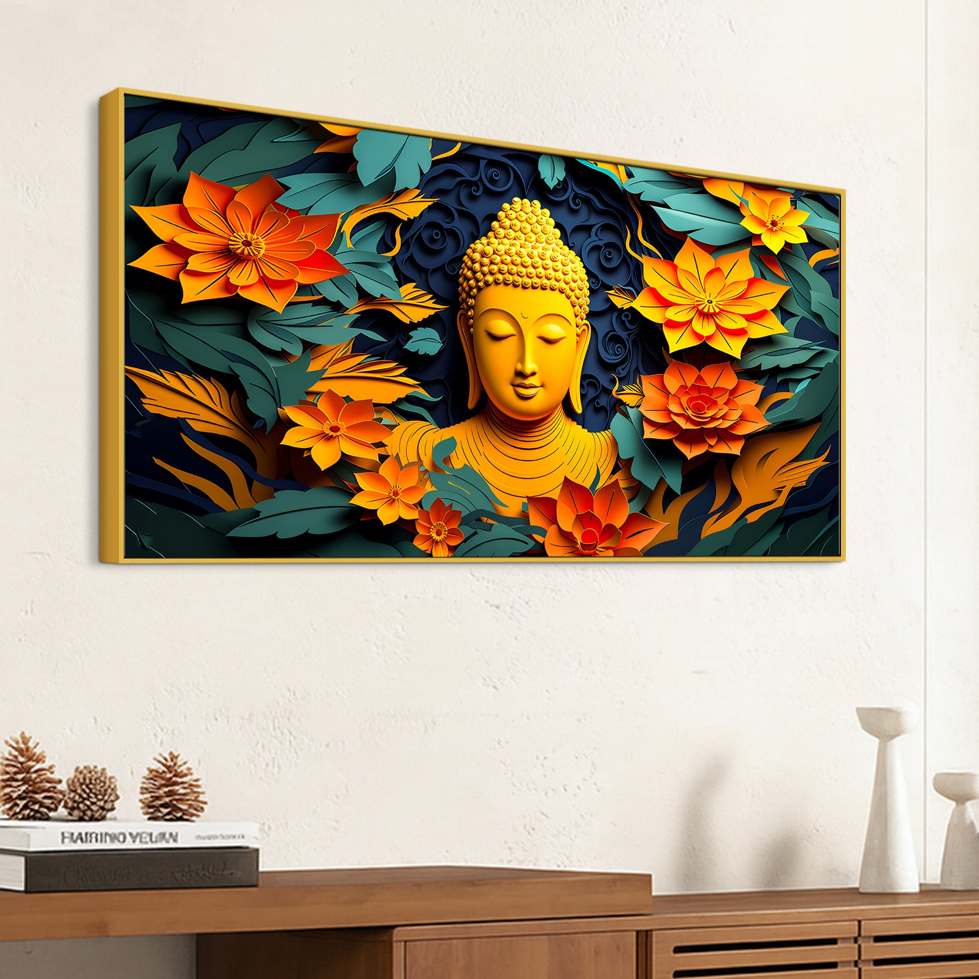 Spiritual Buddha Canvas Wall Painting for Serene Living Spaces