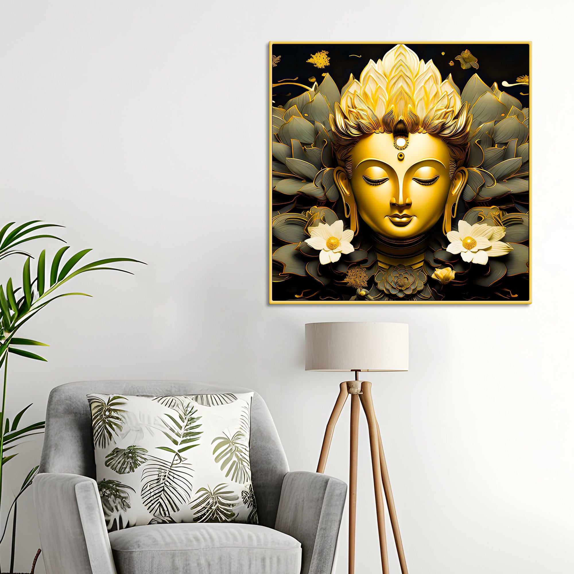 Spiritual Buddha Painting for Calm Living Spaces