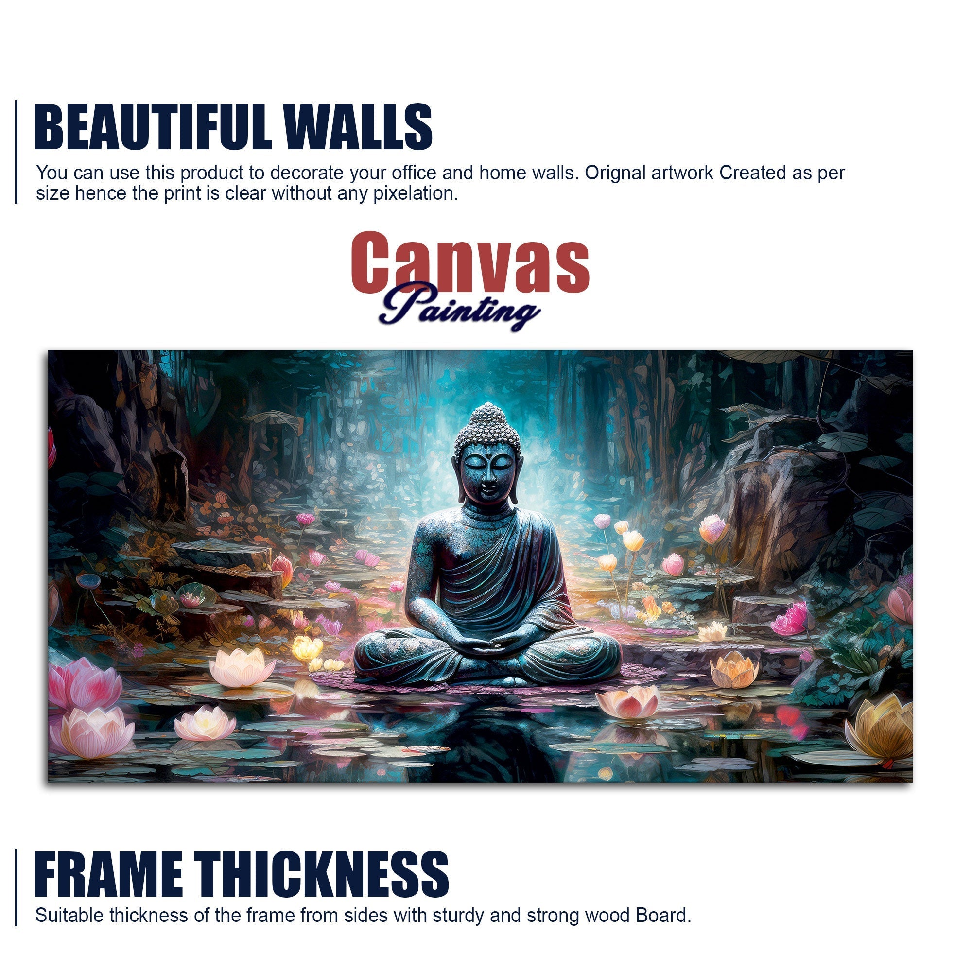 Premium Buddha Wall Painting