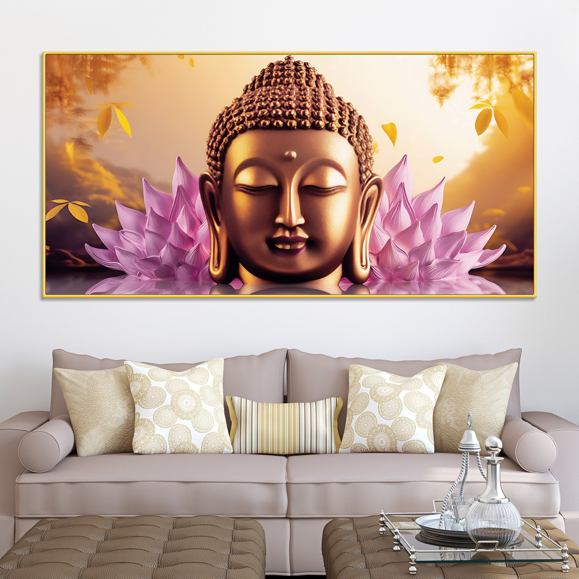Spiritual Buddha Wall Painting for Modern Home Decor