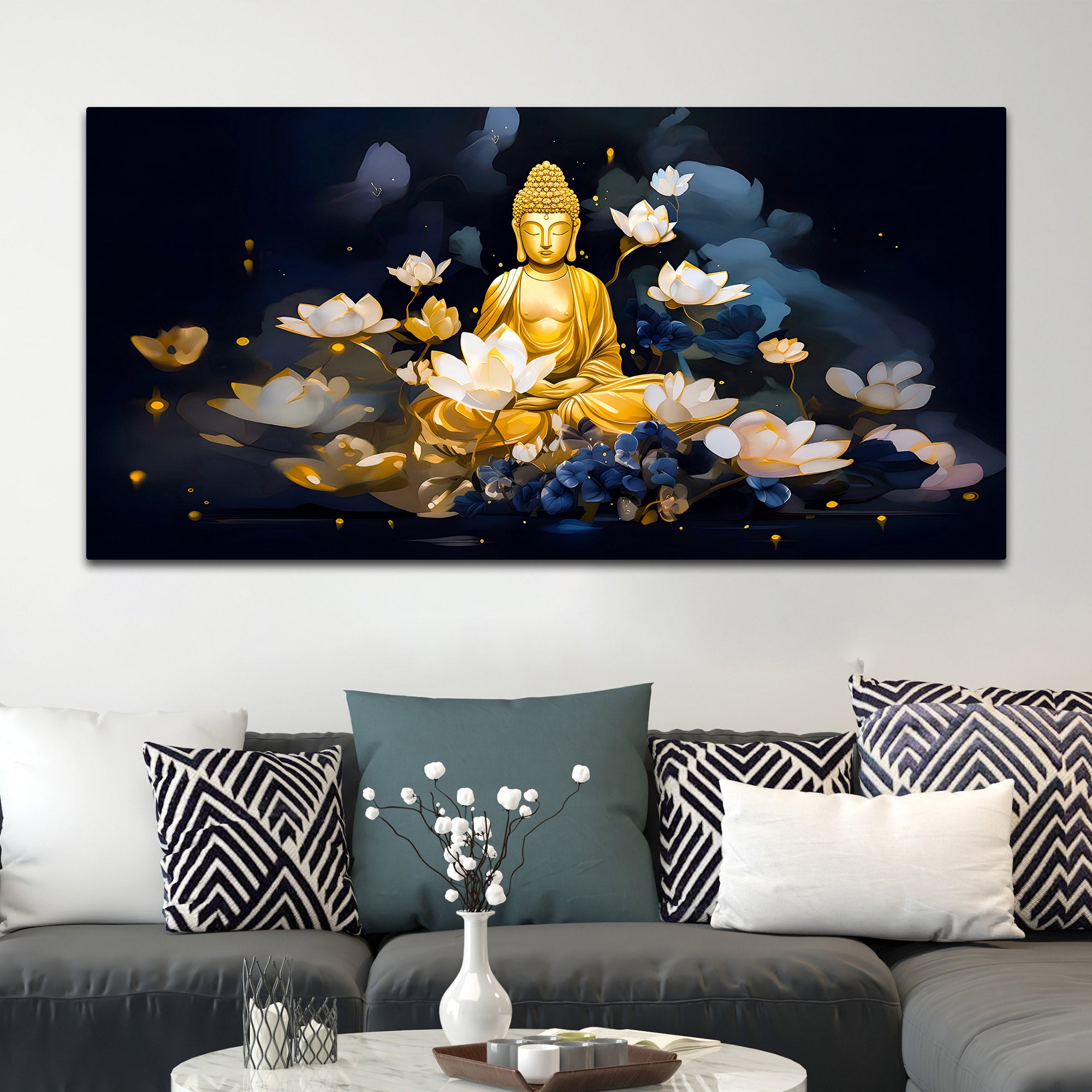 Spiritual Buddha Wall Painting for Premium Interior Design