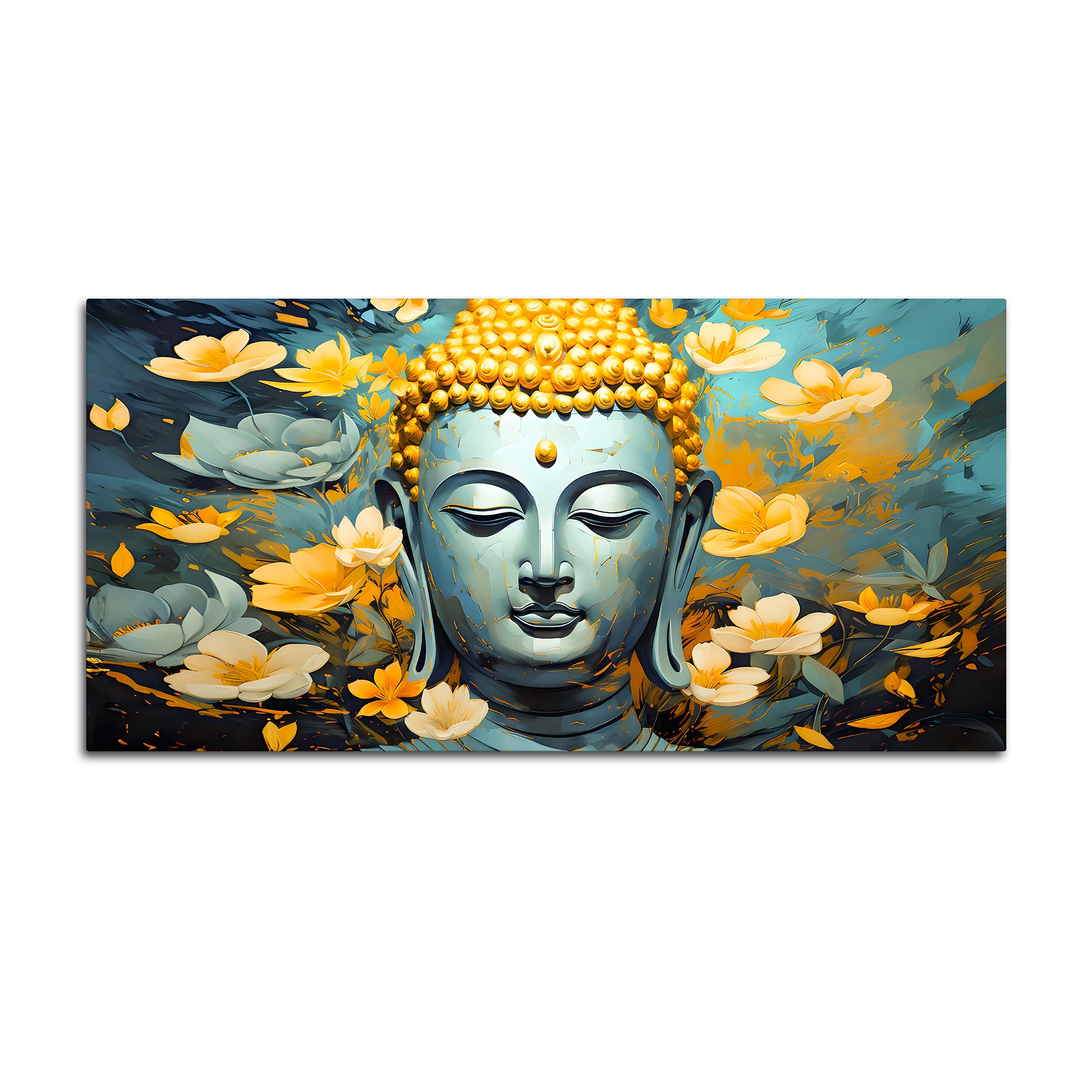 Spiritual Buddha Wall Painting on Canvas for Home Decor