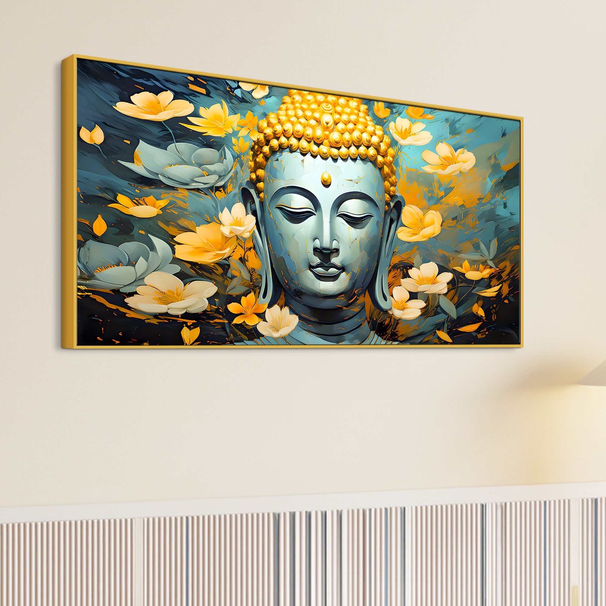 Spiritual Buddha Wall Painting on Canvas for Home Decor