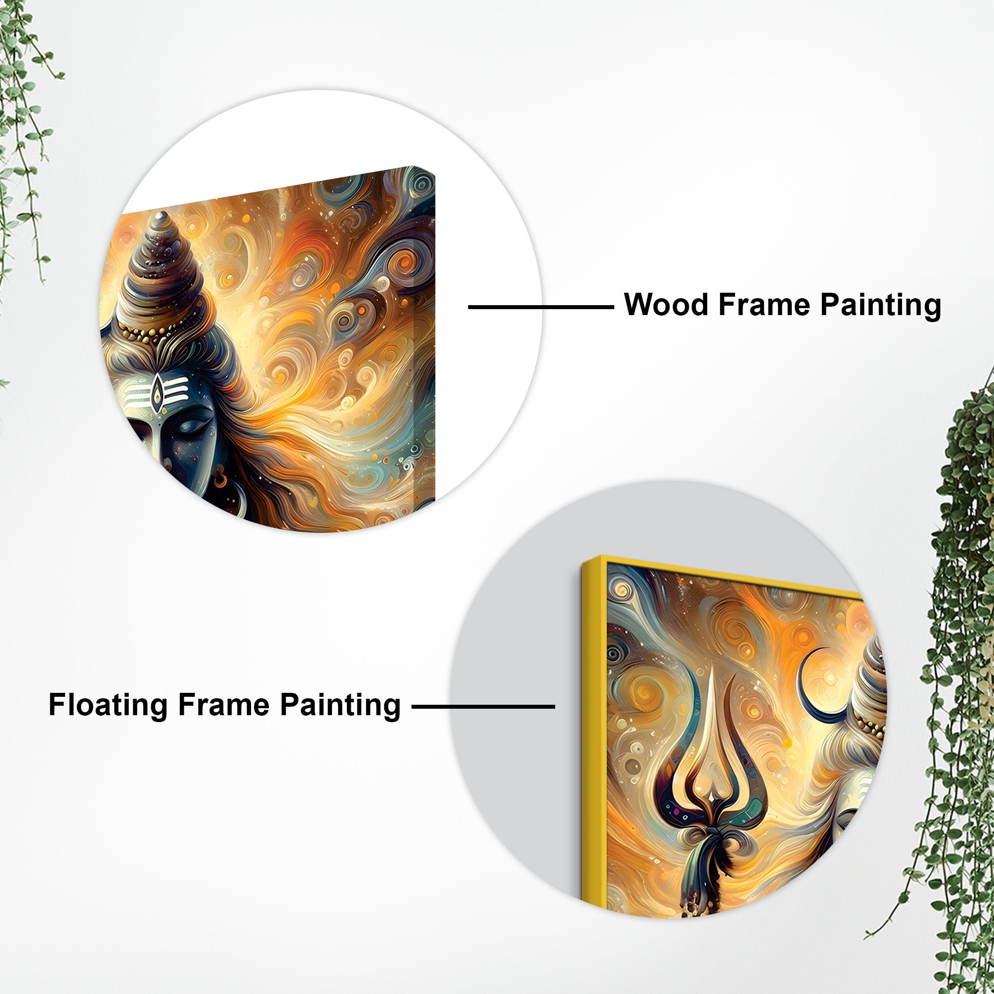 Spiritual Canvas Painting for Home Decor Divine Shiv Ji Wall Art