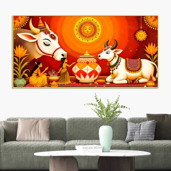 spiritual-cow-ritual-wall-painting-positive-energy-home-decor