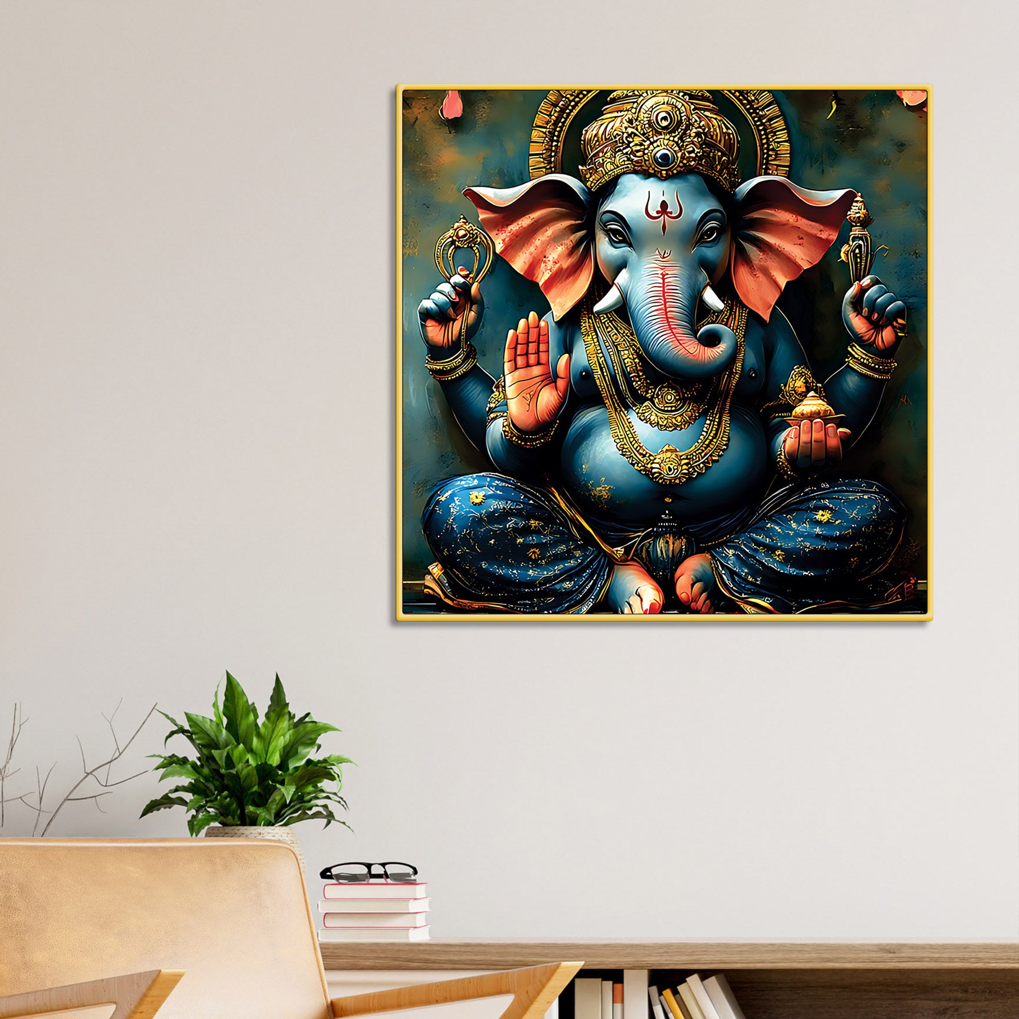 Spiritual Ganesh Ji Painting for Temple & Home