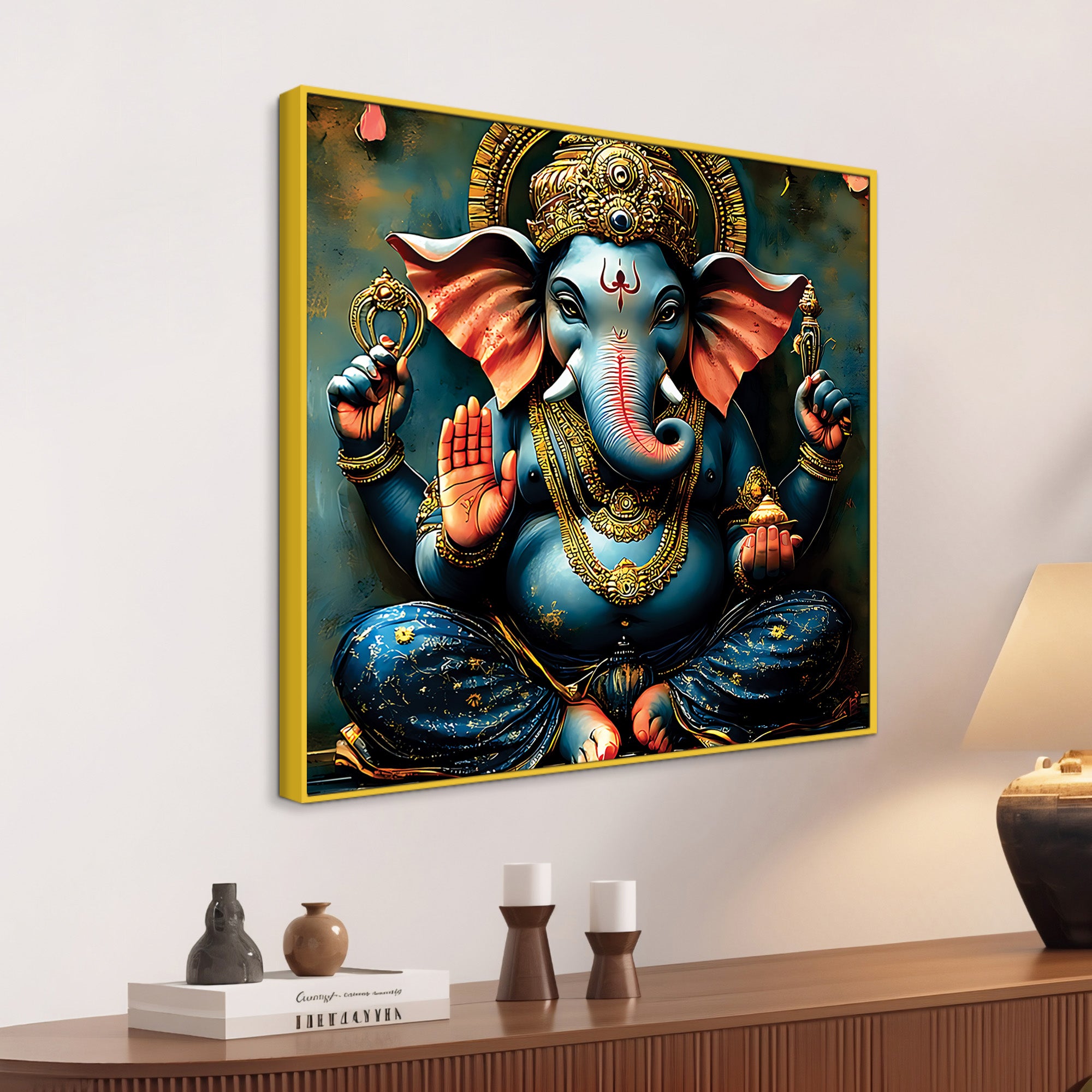Spiritual Ganesh Ji Painting for Temple & Home
