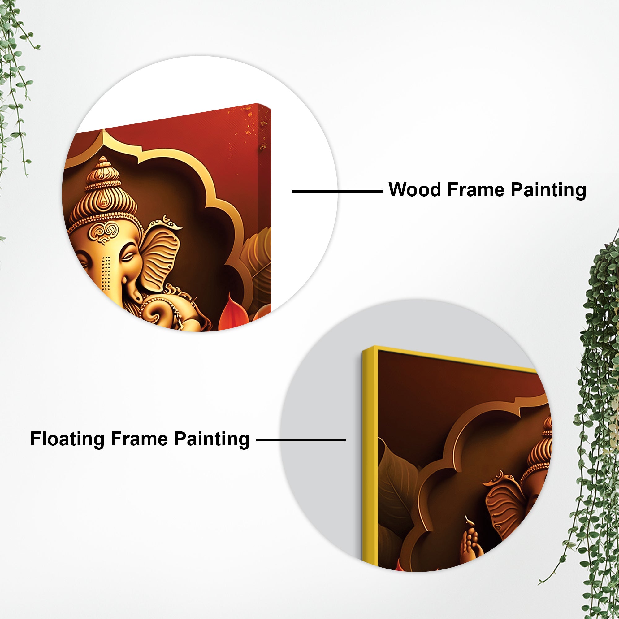 Spiritual Ganesha Painting for Home & Temple