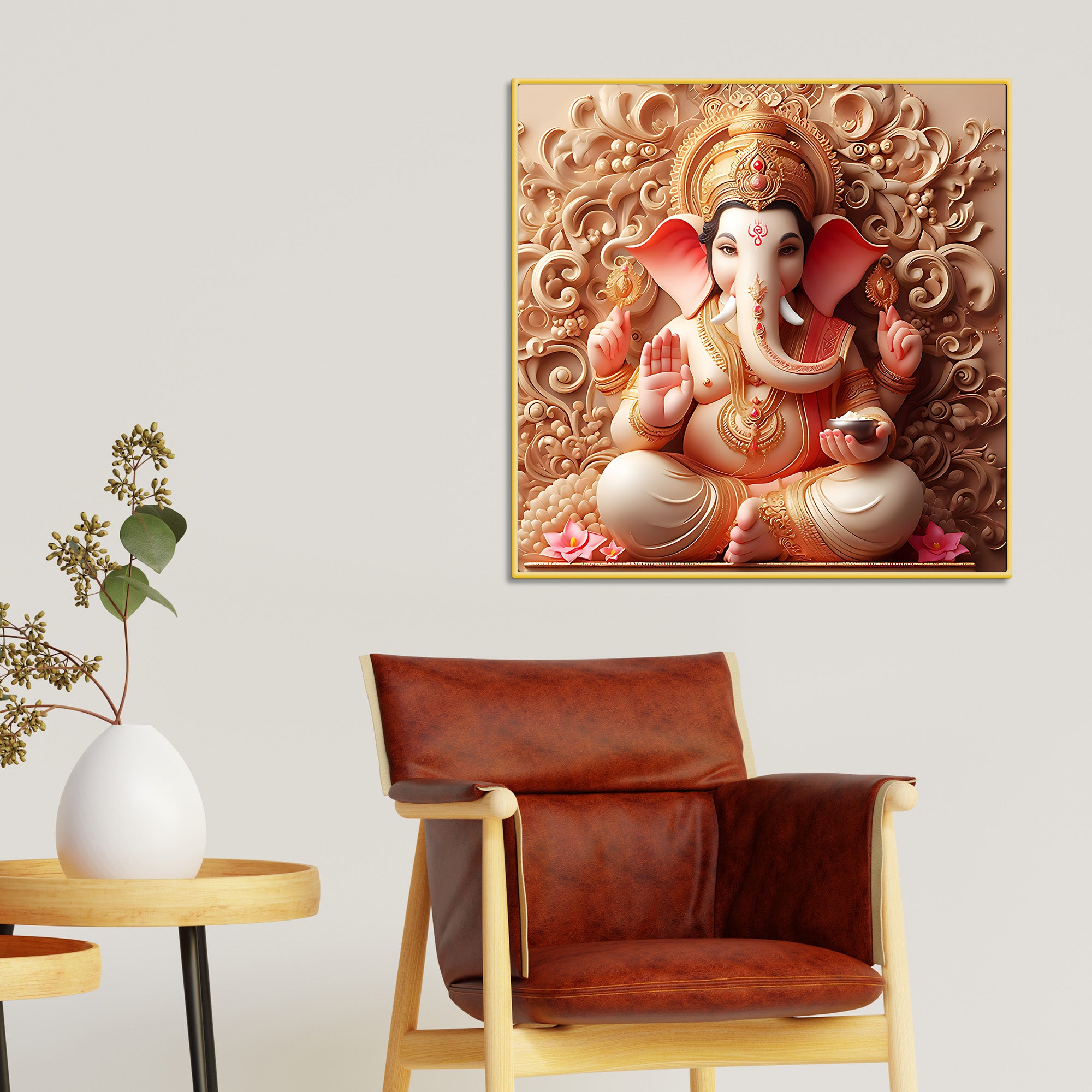 Spiritual Ganesha Wall Painting