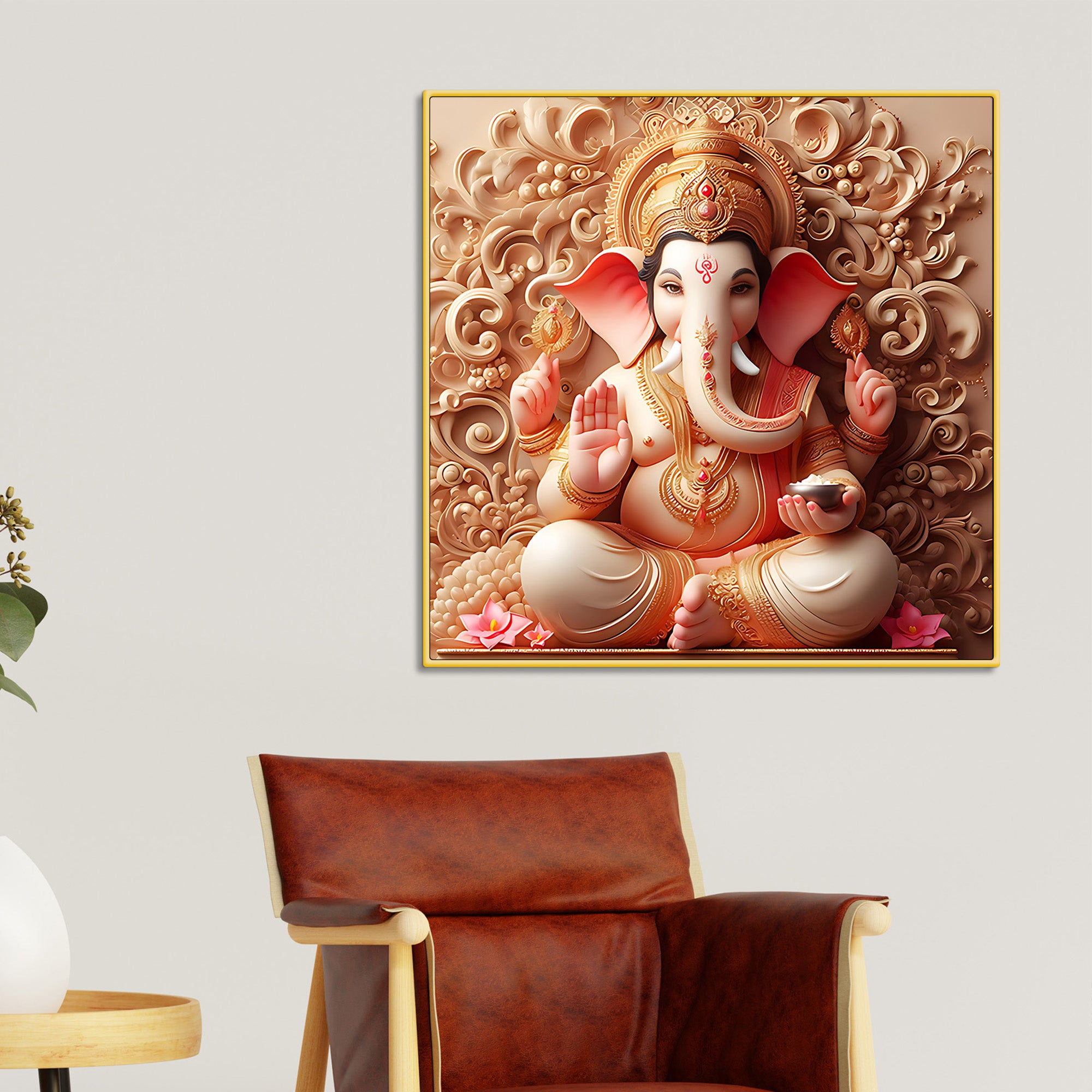 Spiritual Ganesha Wall Painting