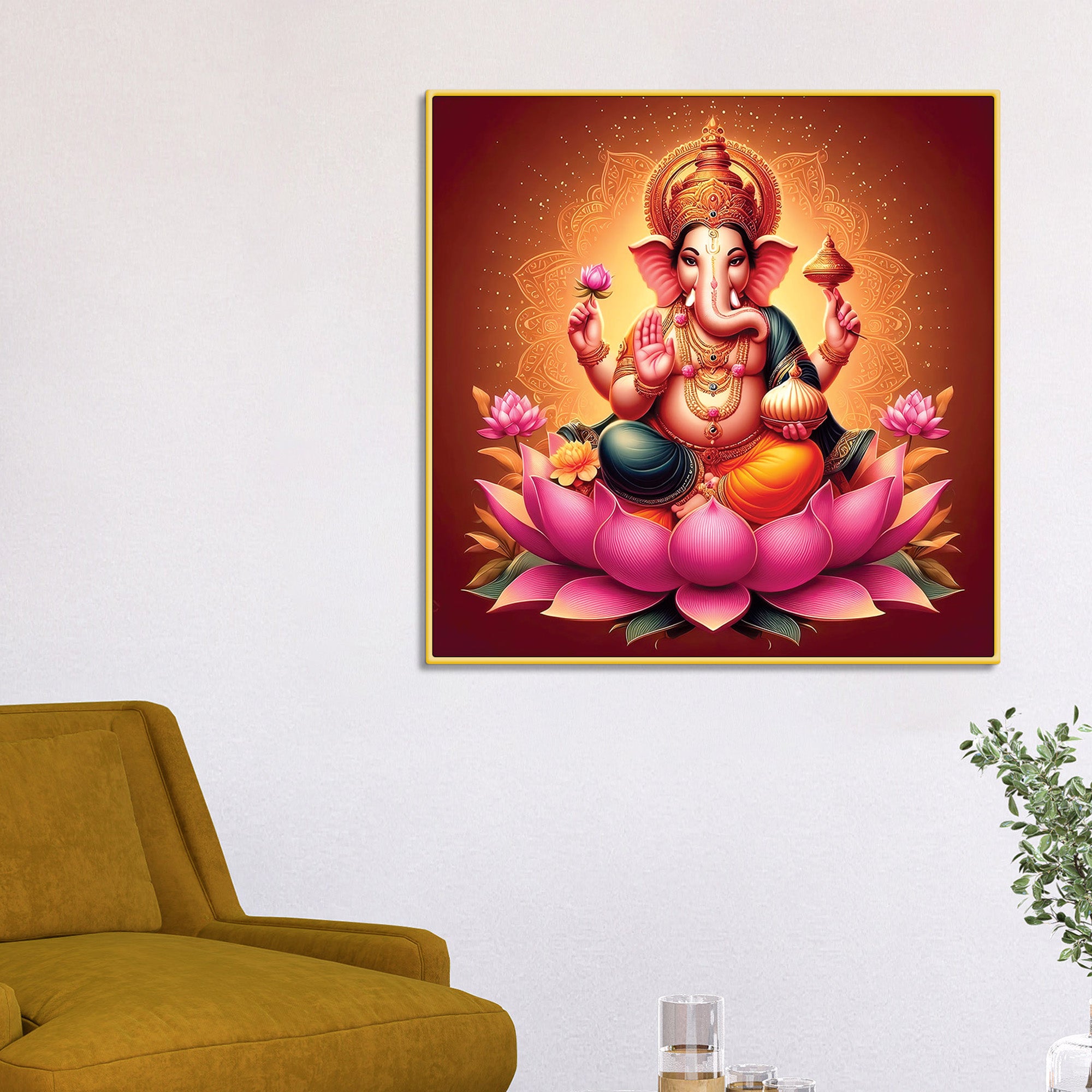 spiritual-ganpati-bappa-wall-painting-for-living-space