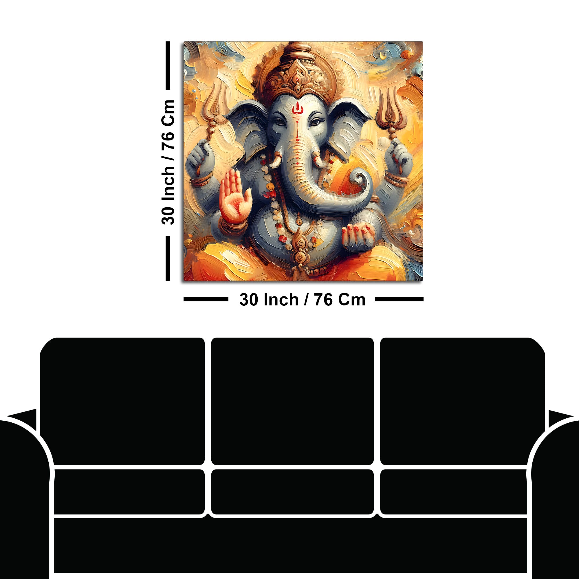 Spiritual Ganpati Home & Office Painting