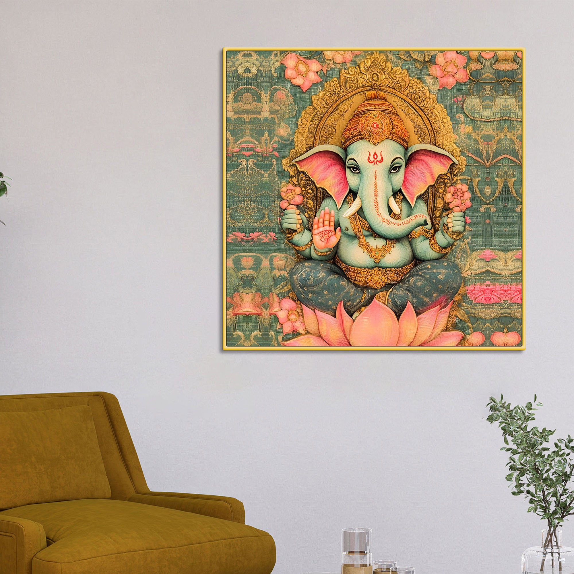 Spiritual Ganpati Wall Painting