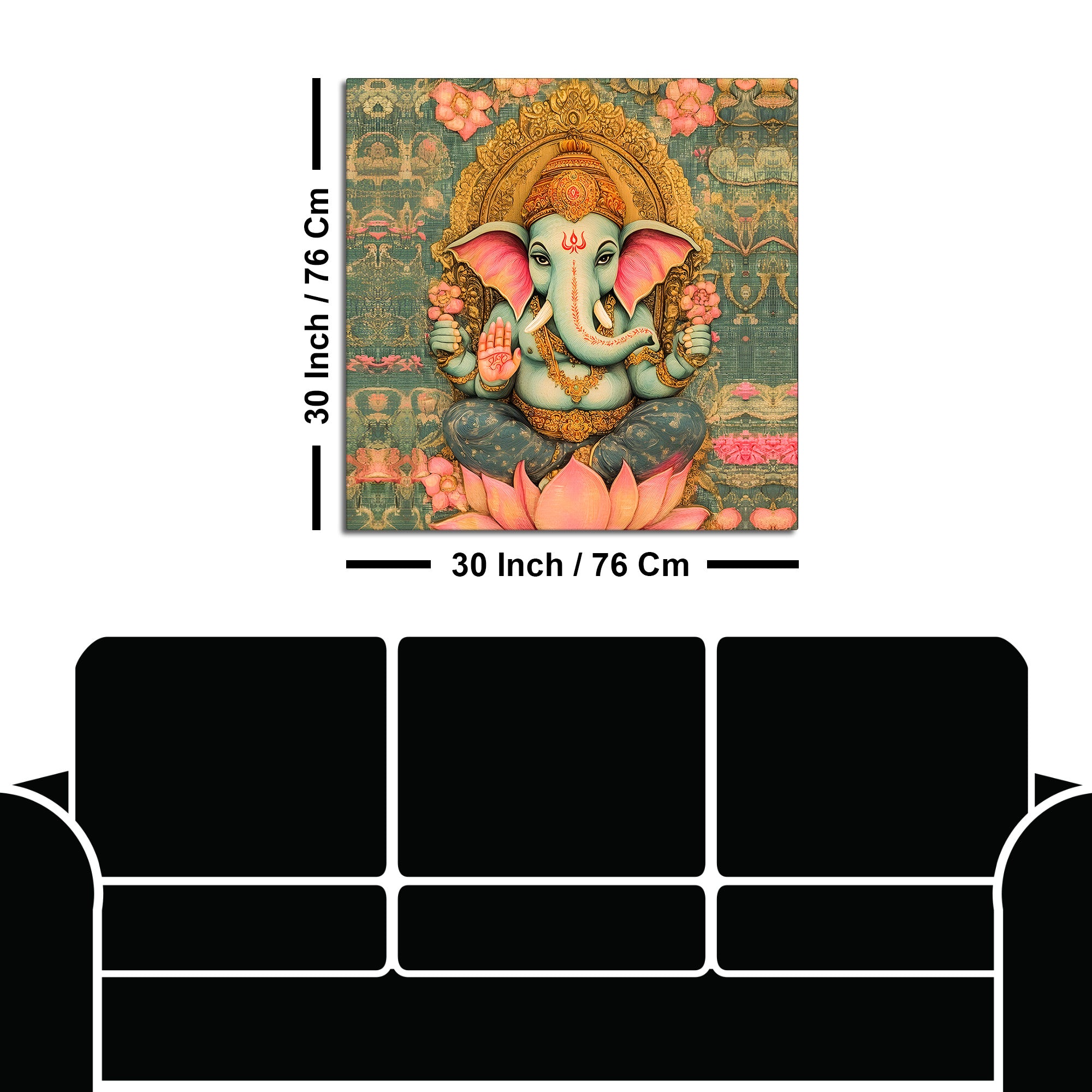 Spiritual Ganpati Wall Painting