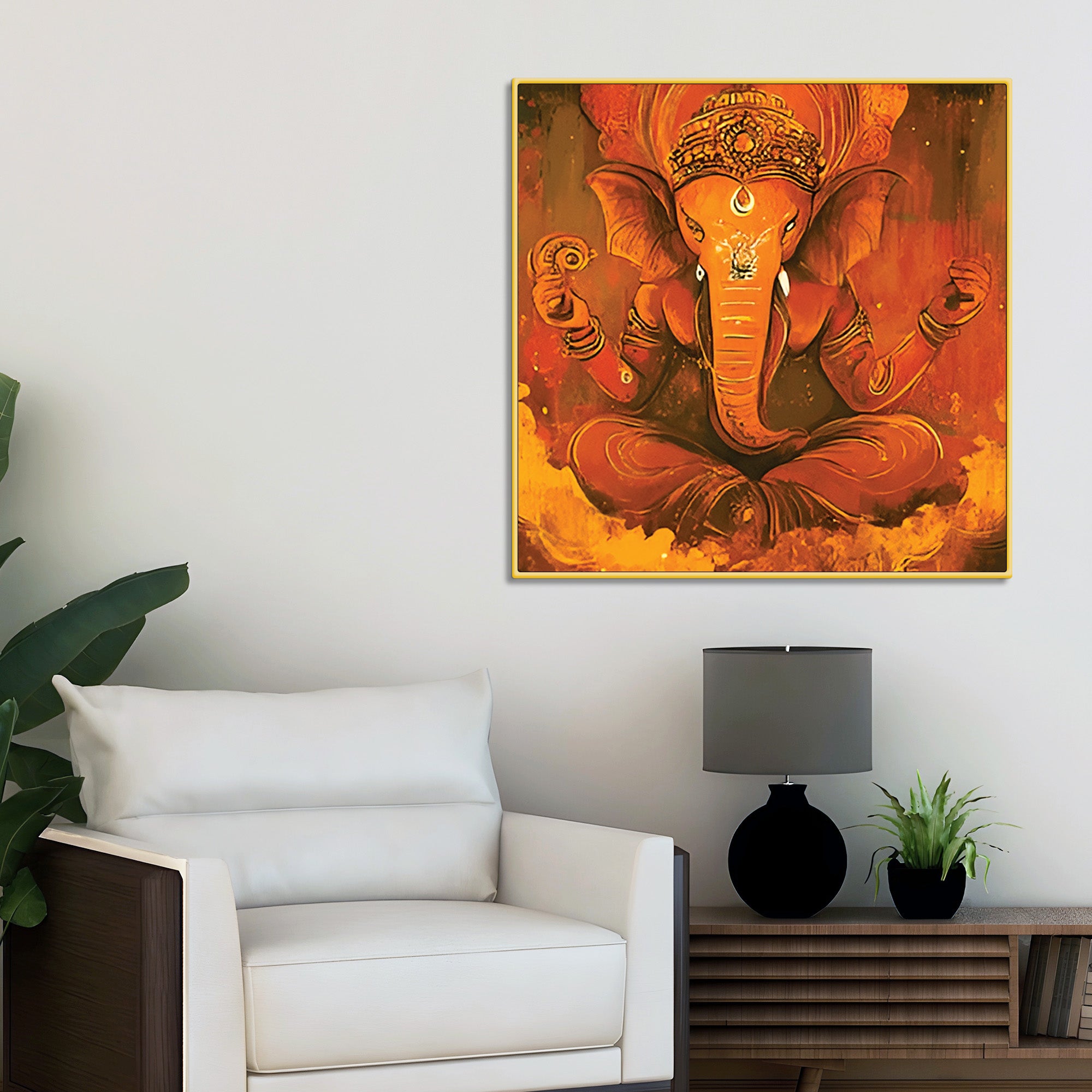 Spiritual Lord Ganesha Painting for Home Decor