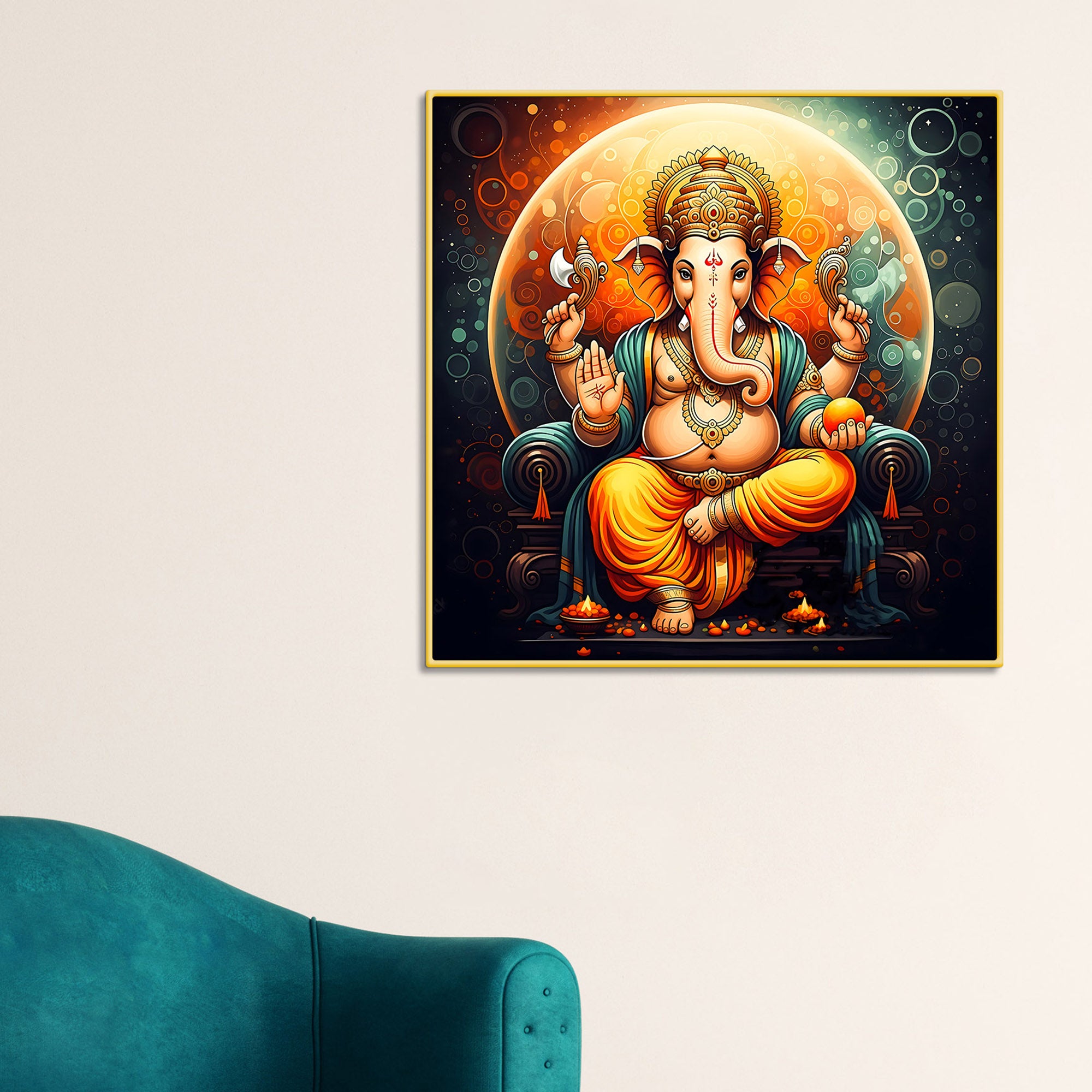 Spiritual Lord Ganesha Wall Painting