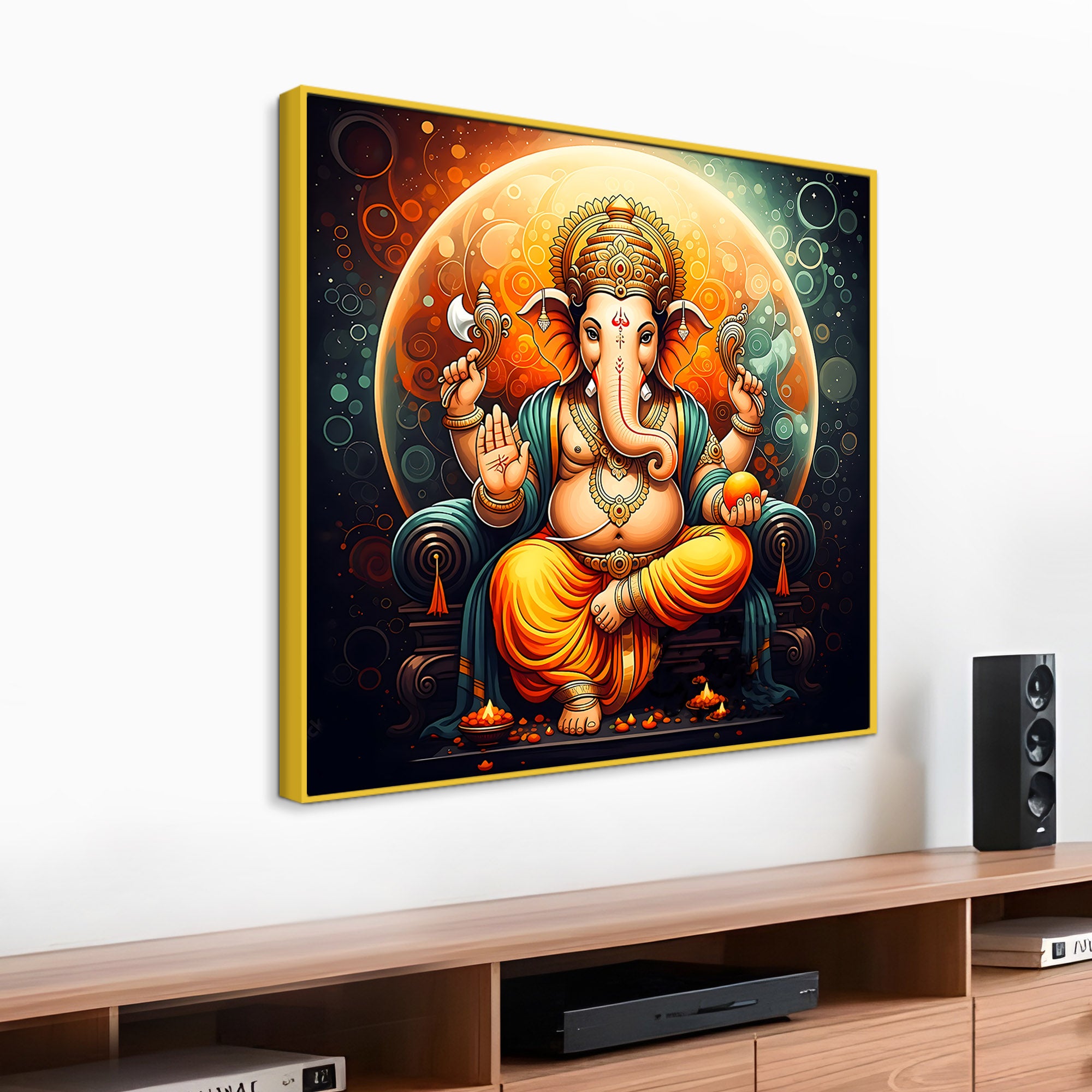 Spiritual Lord Ganesha Wall Painting