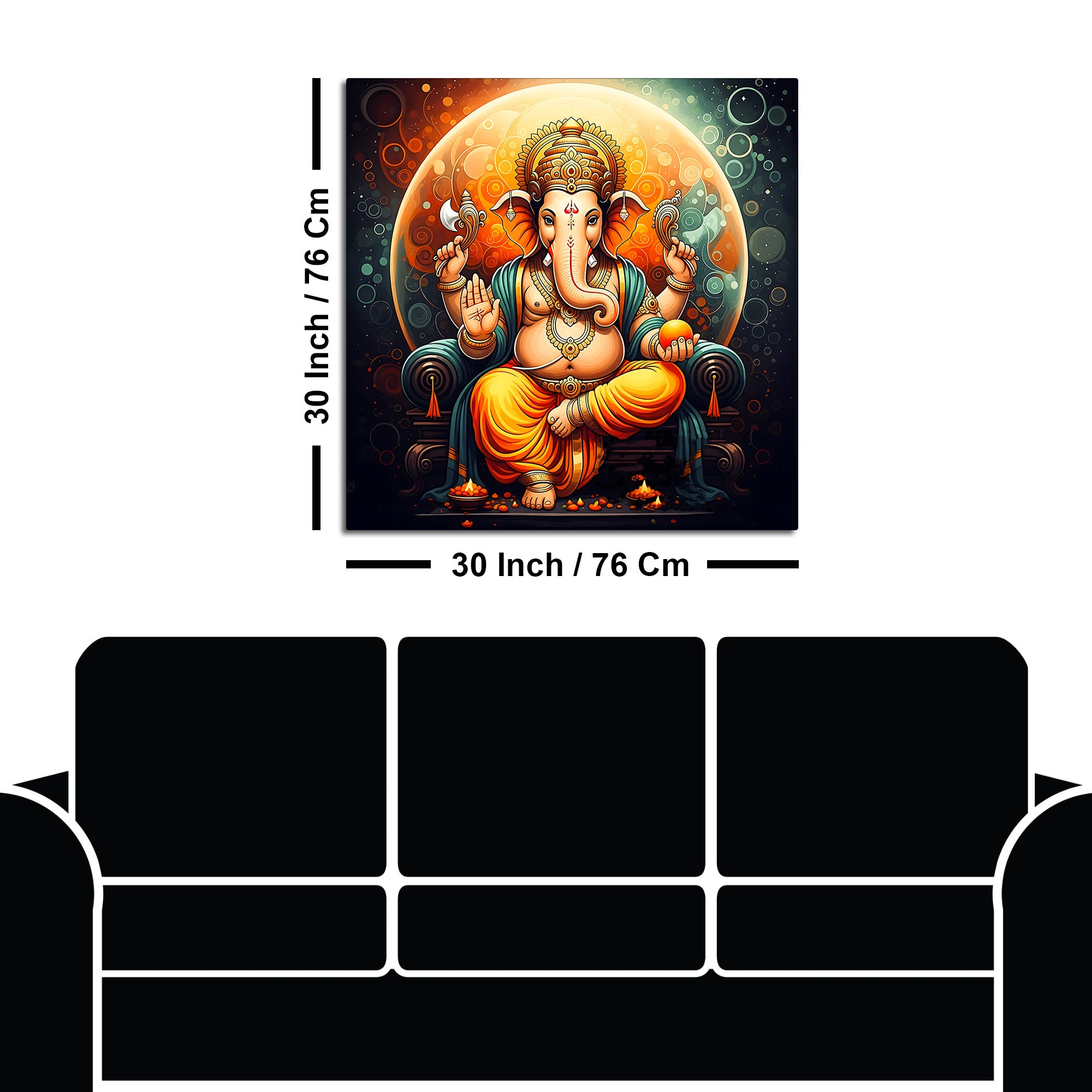 Spiritual Lord Ganesha Wall Painting