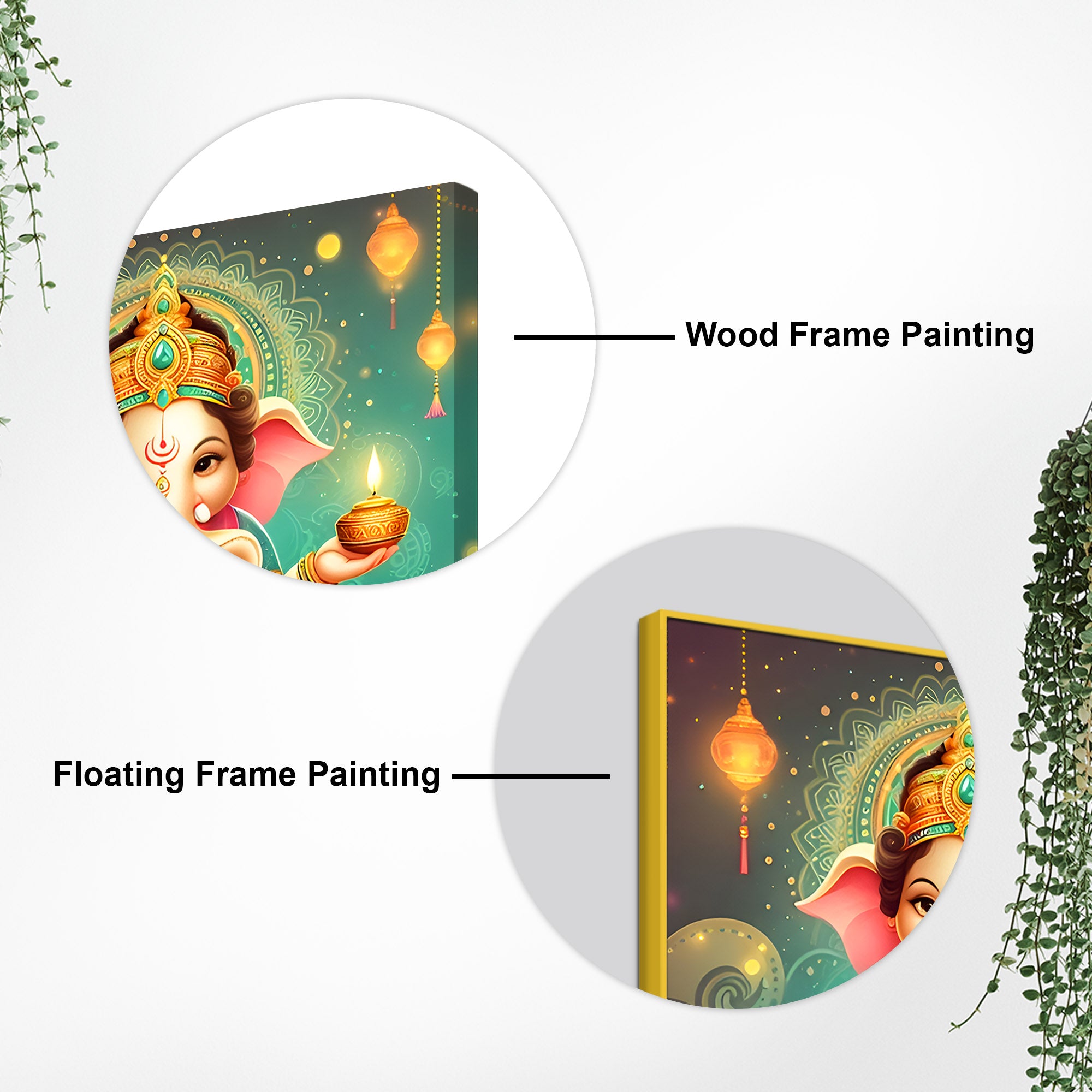 Spiritual Lord Ganesha Wall Painting for Home & Office