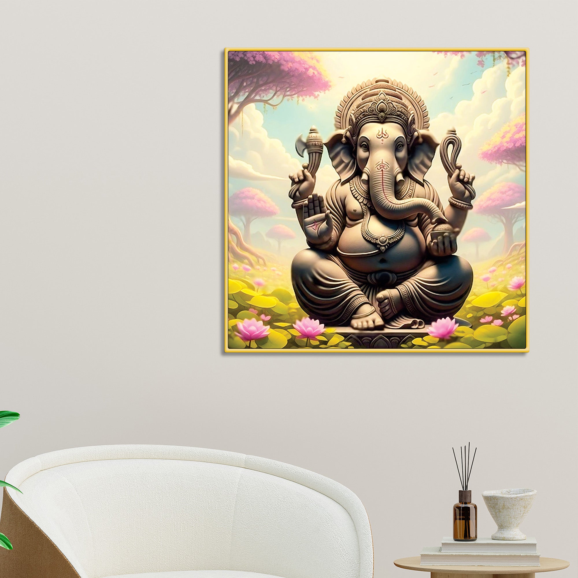 Spiritual Lord Ganpati Wall Painting