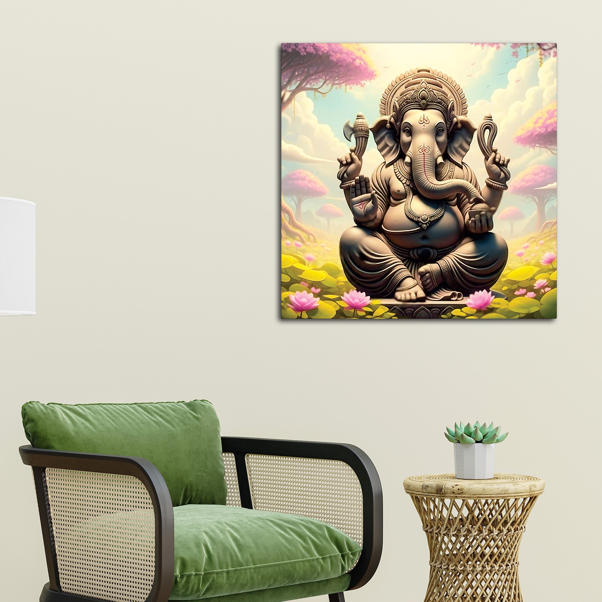 Spiritual Lord Ganpati Wall Painting
