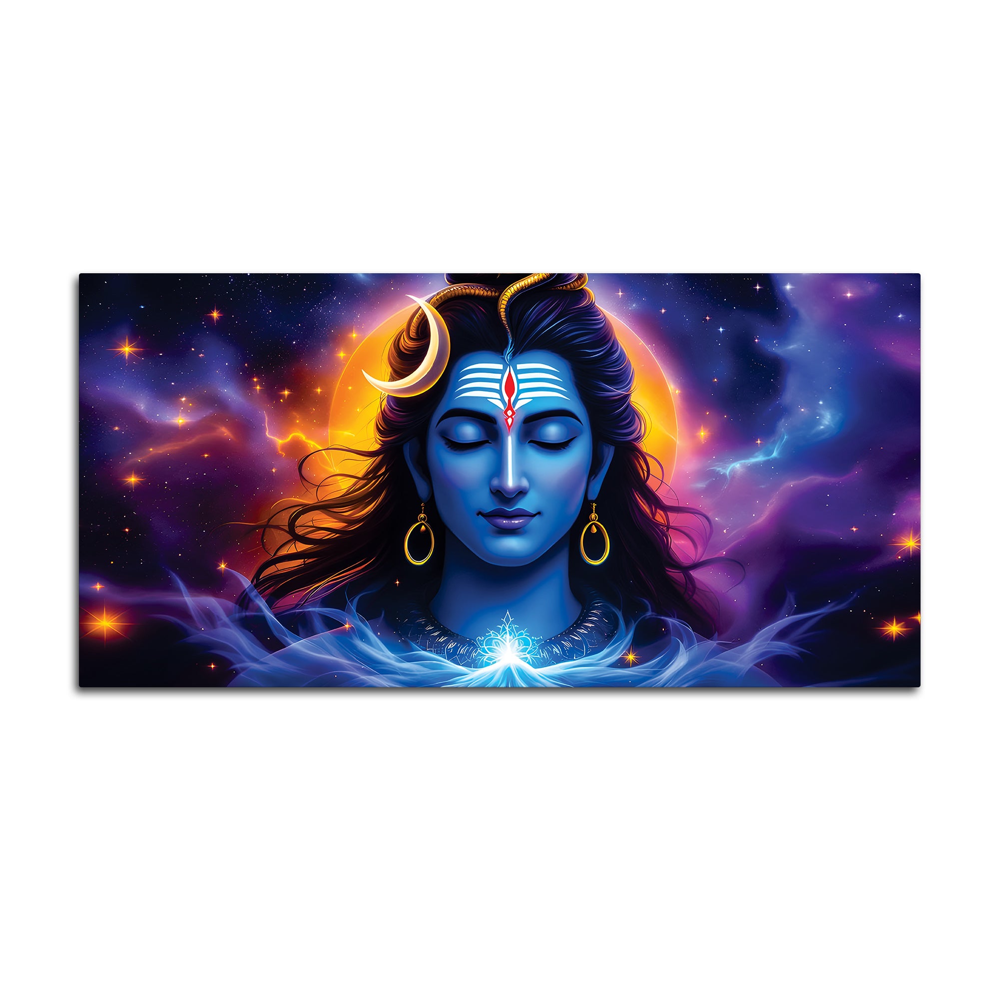 Spiritual Lord Shiva Wall Painting for Home & Office Decor