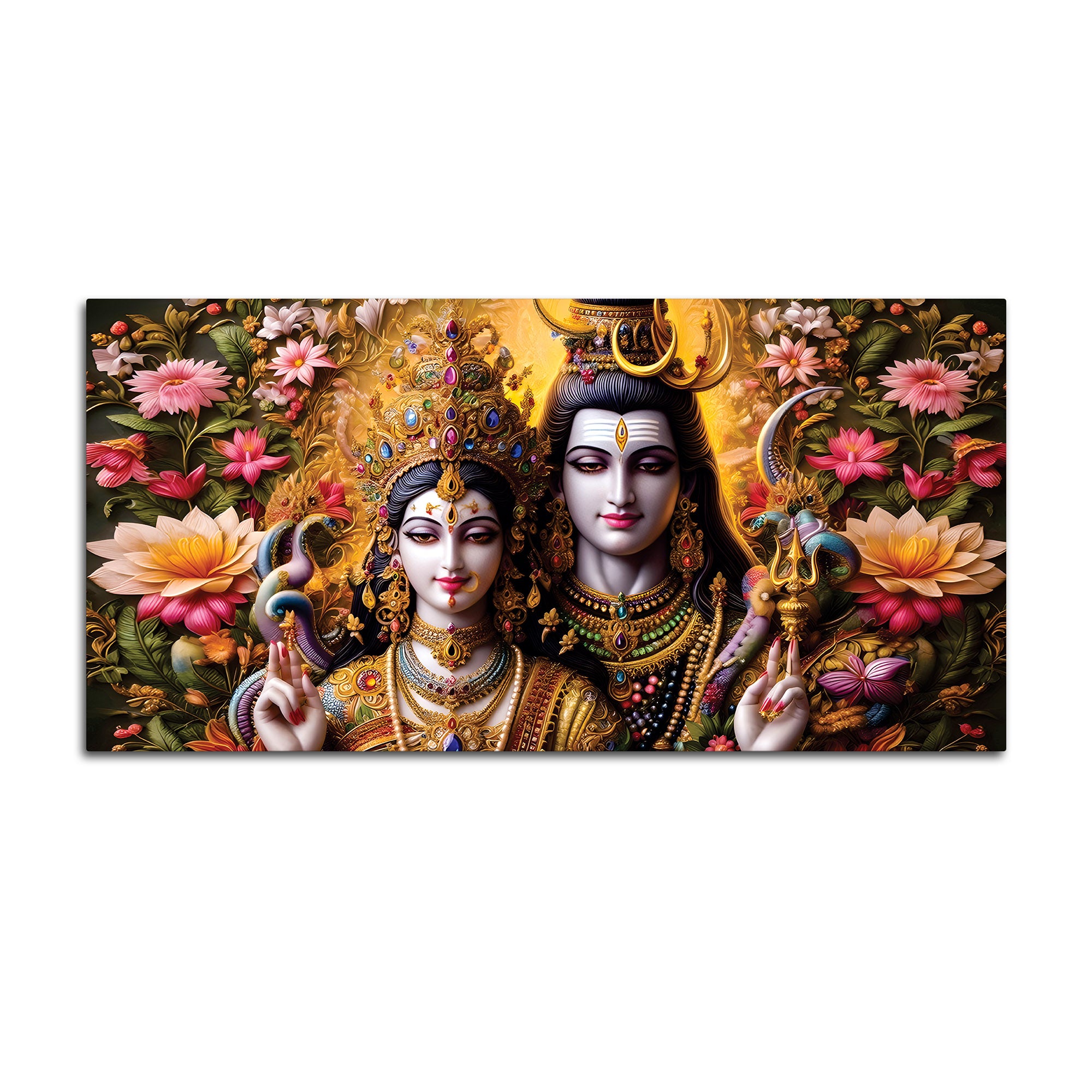 Spiritual Mahadev Canvas Painting for Modern Home Interior