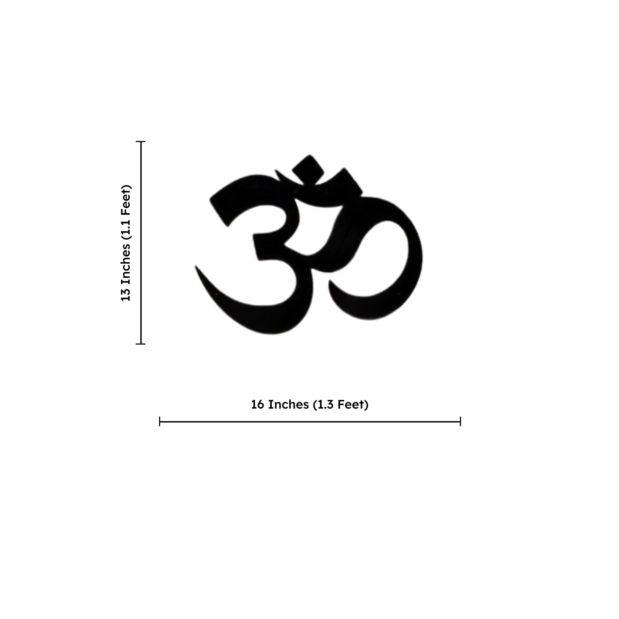 Spiritual Om Peaceful Symbol Metal Art Wall Decor