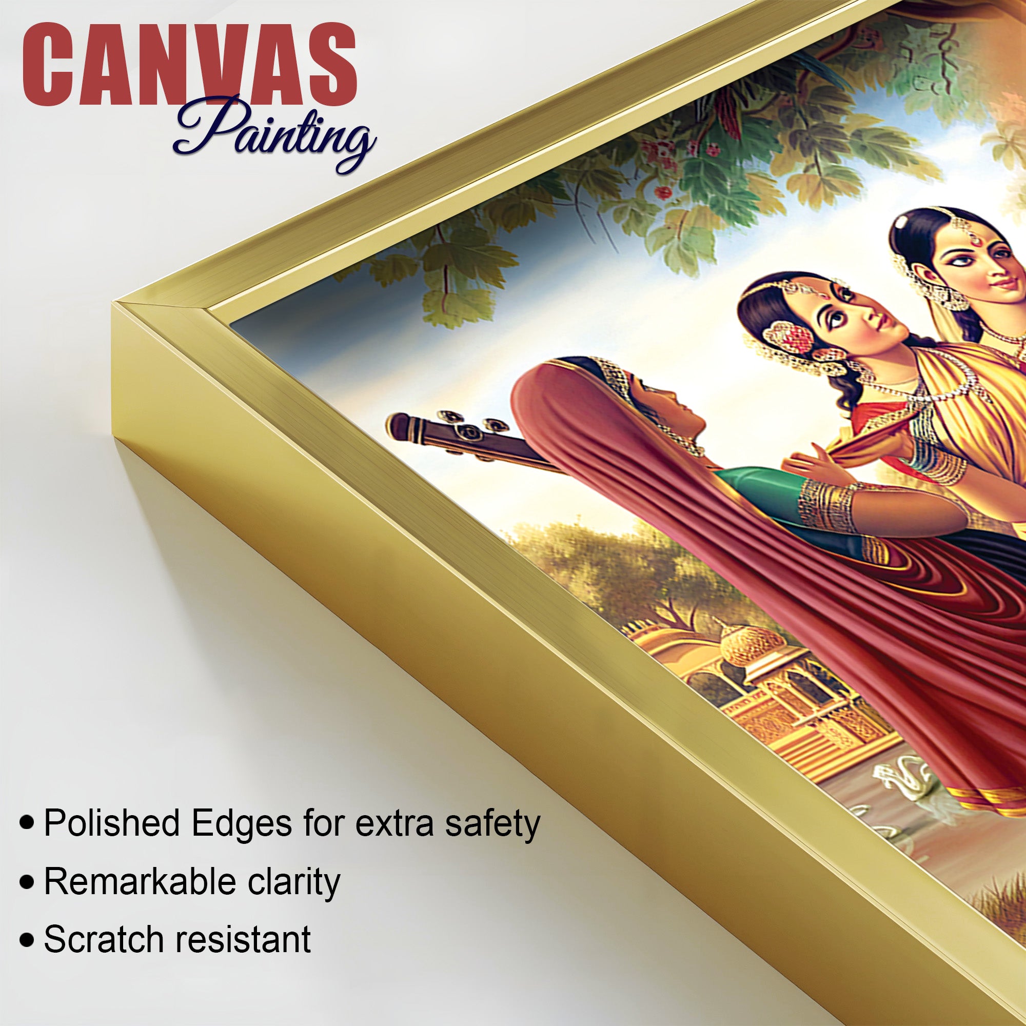 Spiritual Shri Krishna Raas Leela Canvas Wall Painting