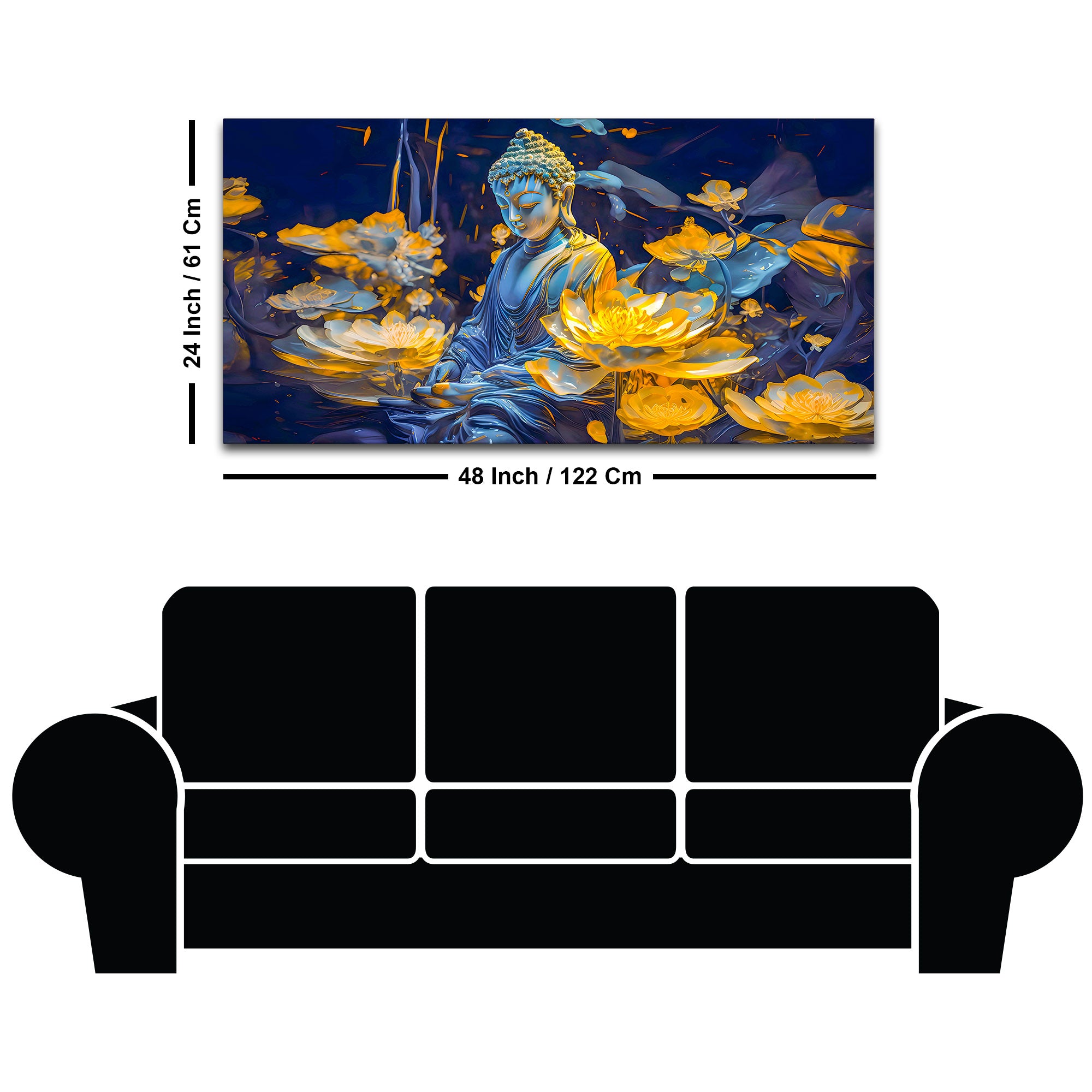 Stylish Luxury Buddha Wall Painting for Premium Interior Decor