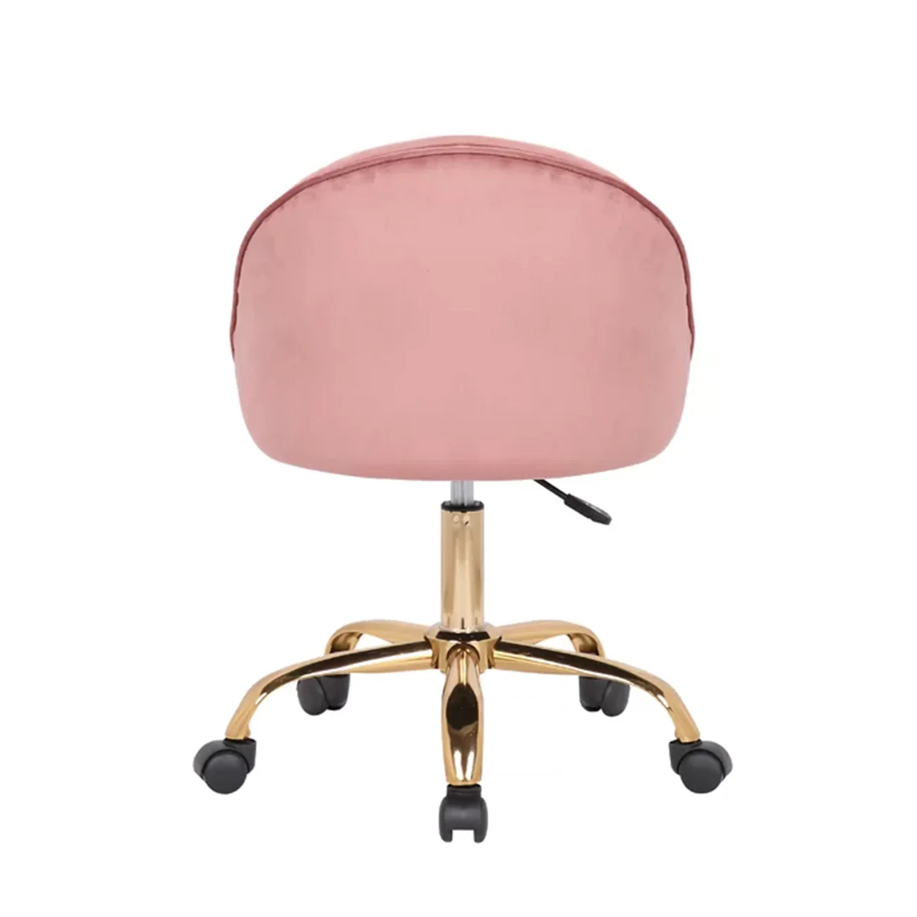 Stylish Pink Accent Chair with Golden Touch