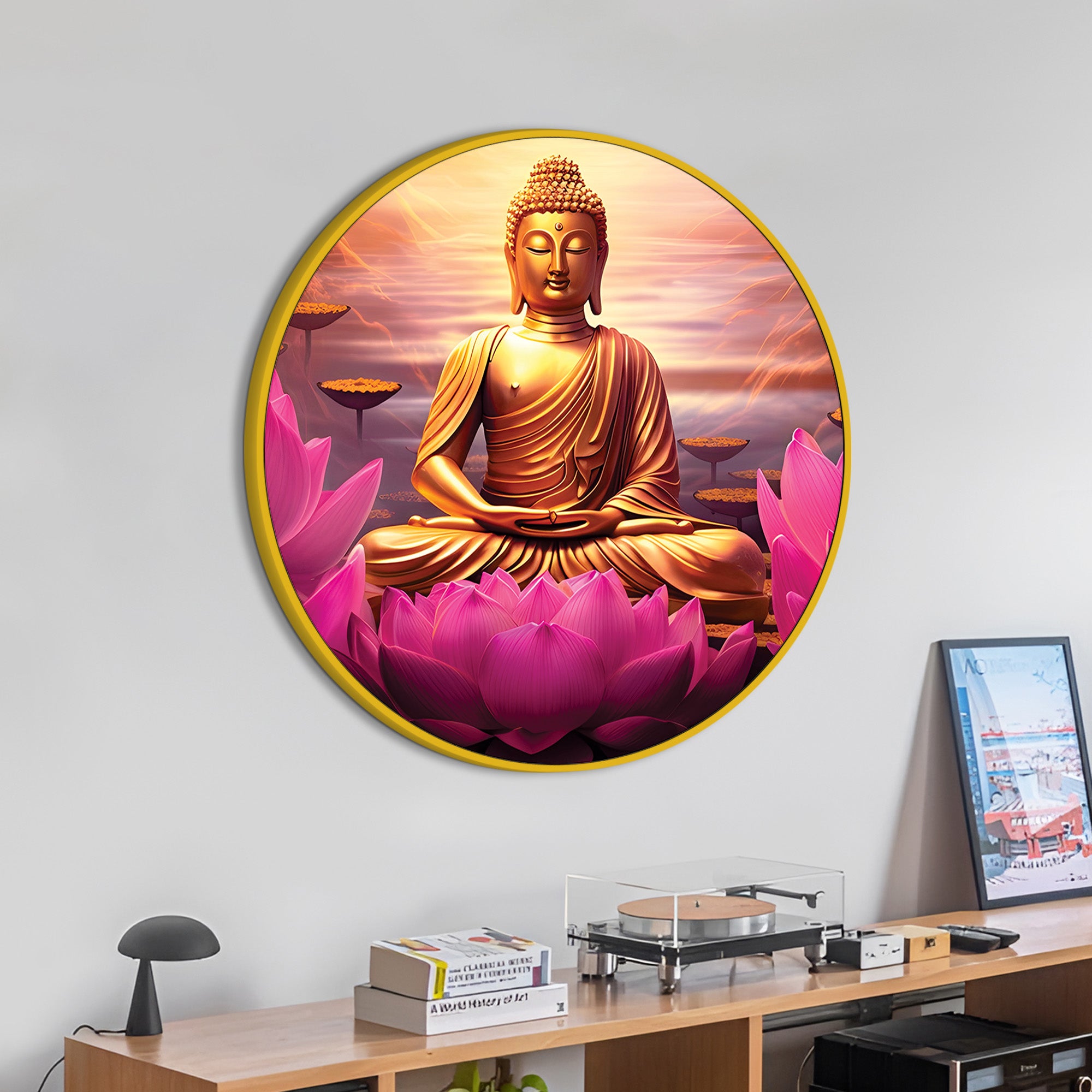 Stylish Spiritual Buddha Canvas Home Décor Painting