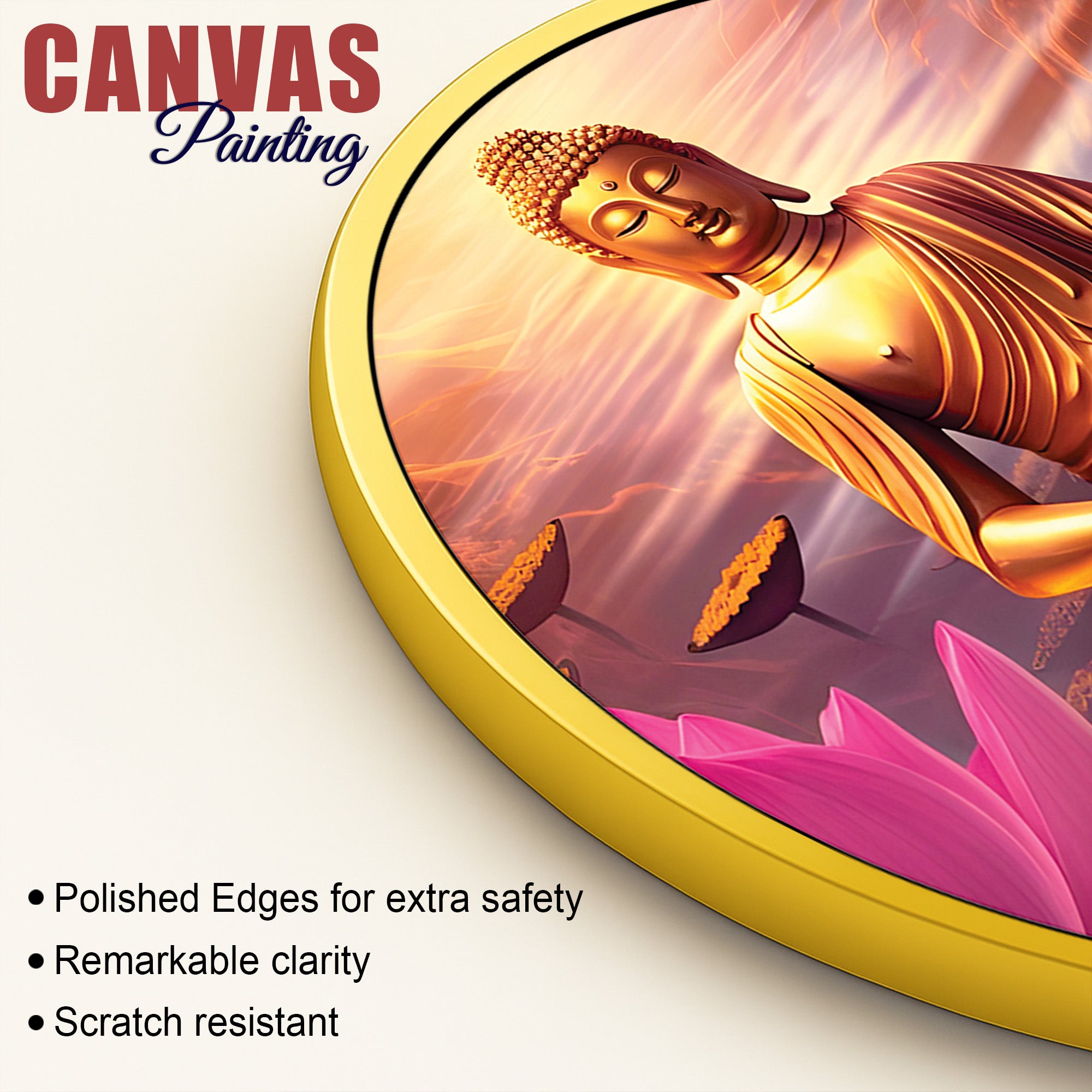 Stylish Spiritual Buddha Canvas Home Décor Painting