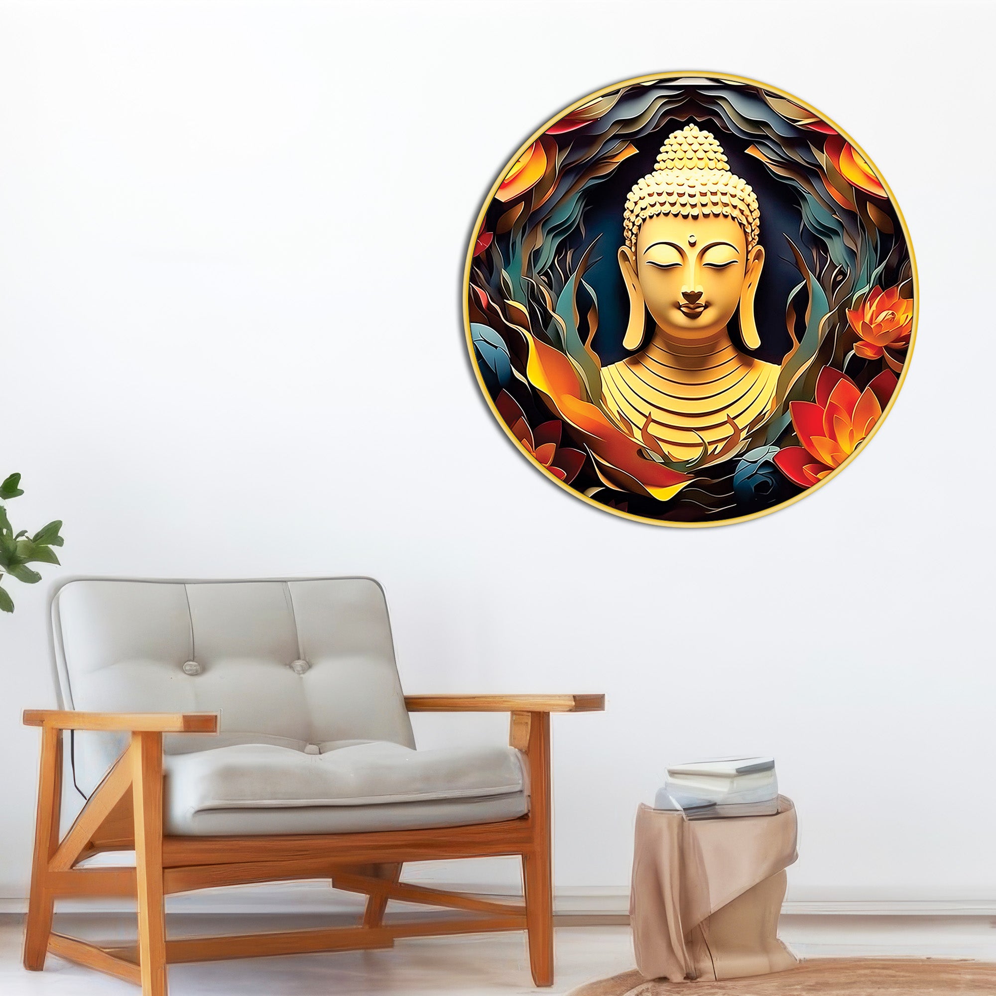 Stylish Spiritual Buddha Home Wall Painting