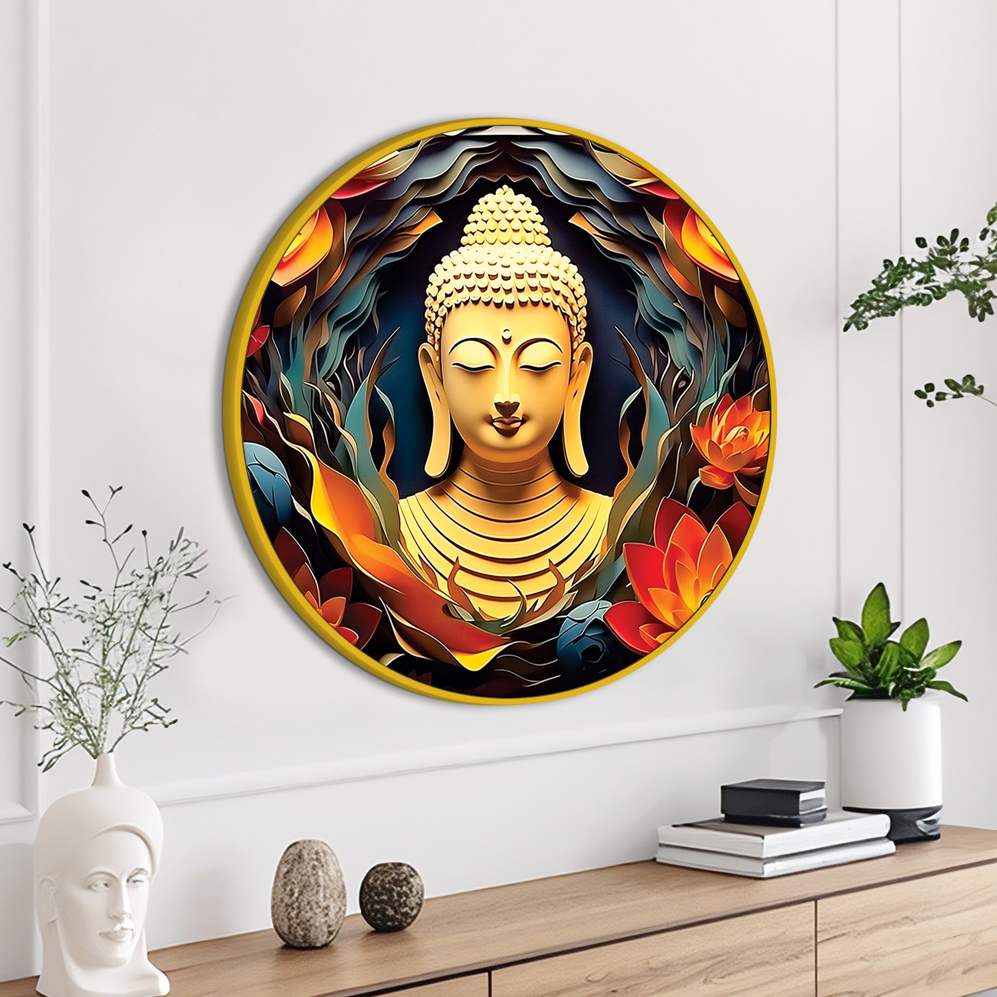 Stylish Spiritual Buddha Home Wall Painting