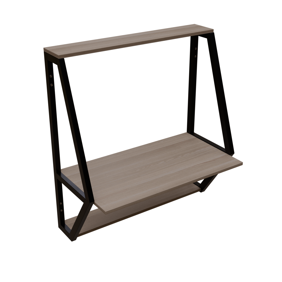 Stylish Wall Mounted Wooden Display Rack for Books & Desk Decor