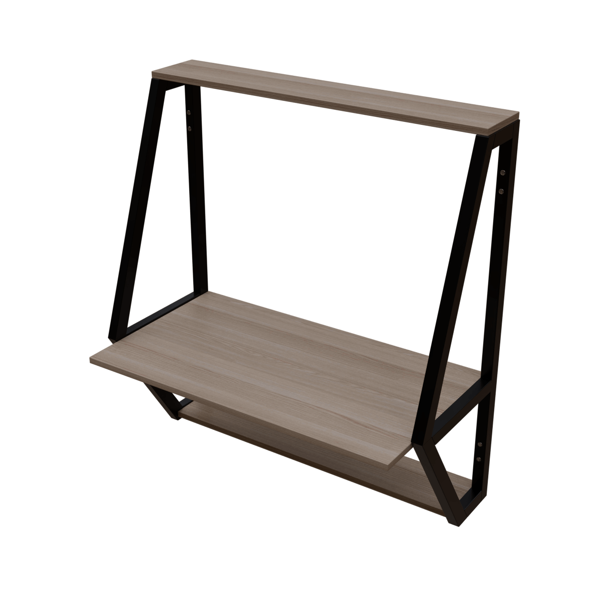 Stylish Wall Mounted Wooden Display Rack for Books & Desk Decor